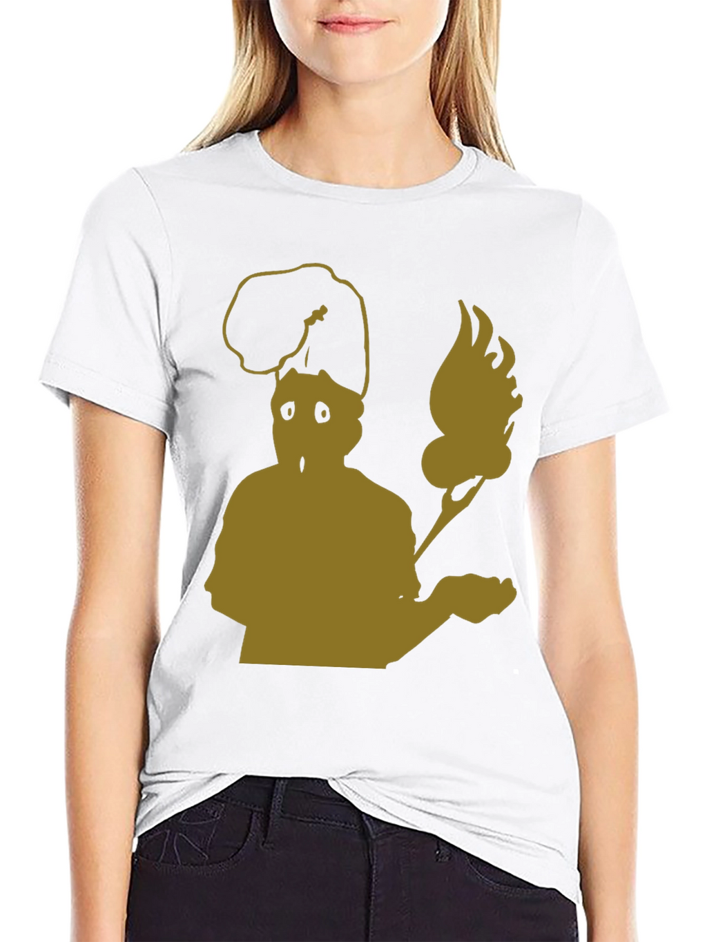 Abstract Chef Graphic Tee - Black Cotton Blend
