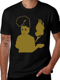 Abstract Chef Graphic Tee - Black Cotton Blend