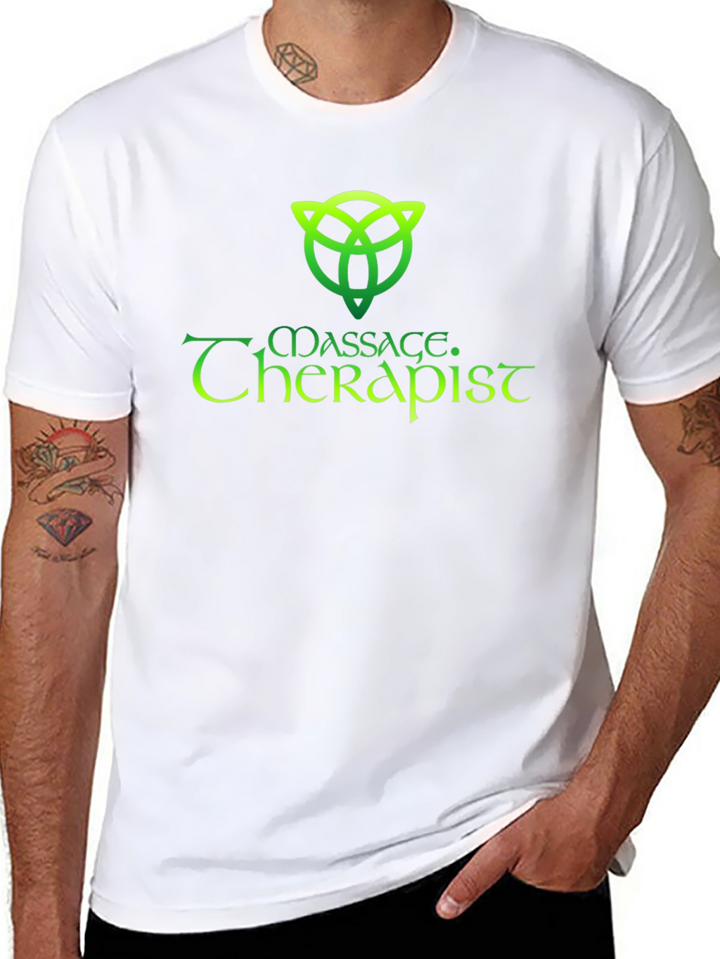 Massage Therapist Celtic Knot Black T-Shirt