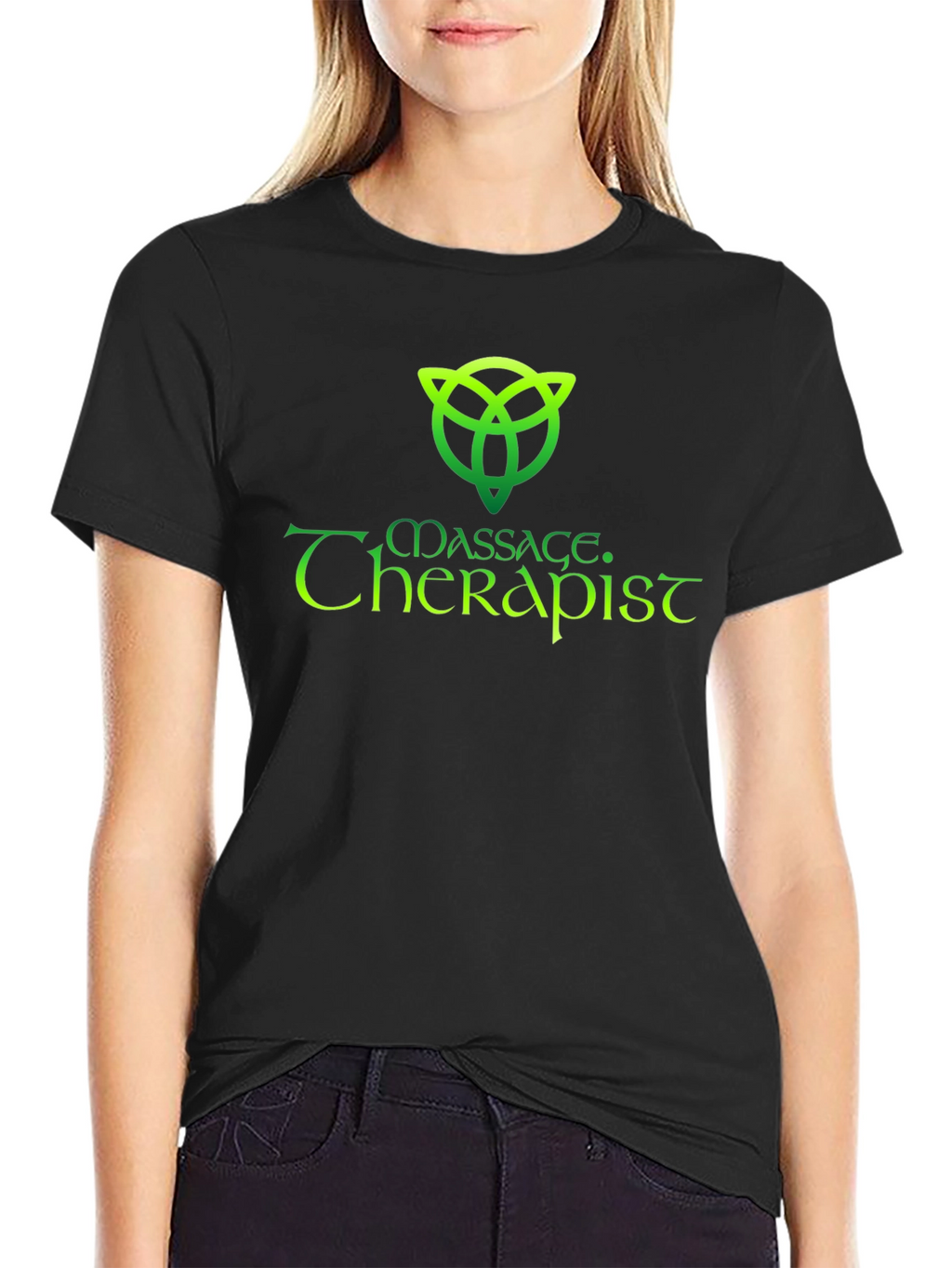 Massage Therapist Celtic Knot Black T-Shirt