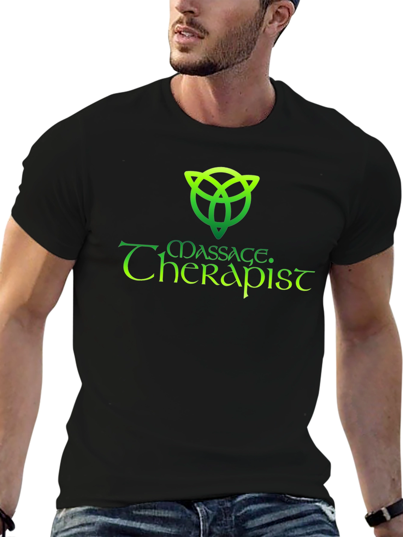 Massage Therapist Celtic Knot Black T-Shirt