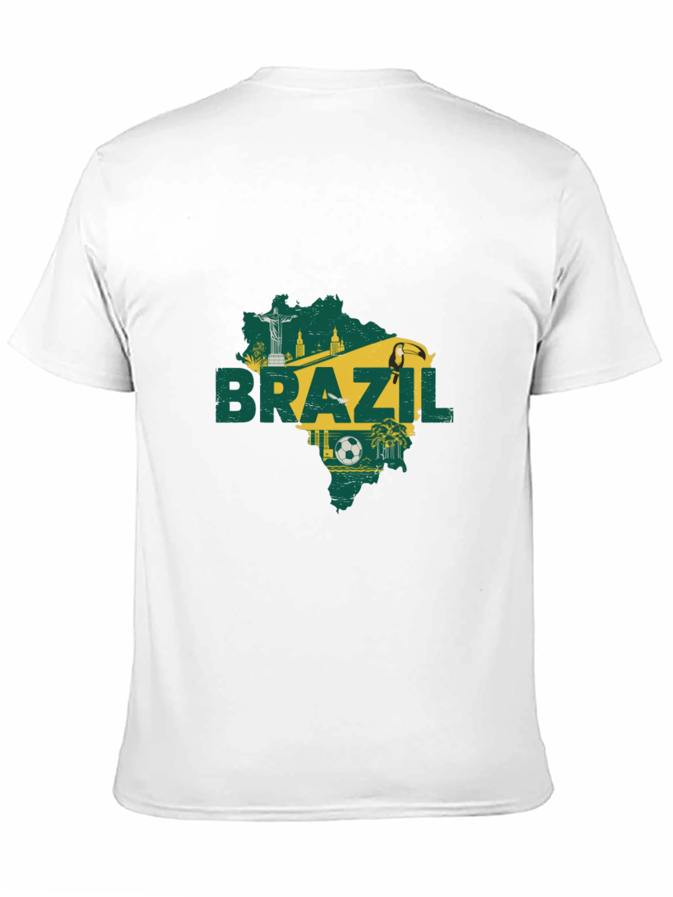 Brazil Map Graphic T-Shirt - Black