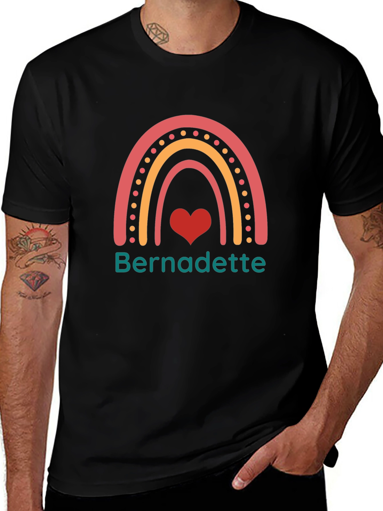 Bernadette Rainbow Heart T-Shirt