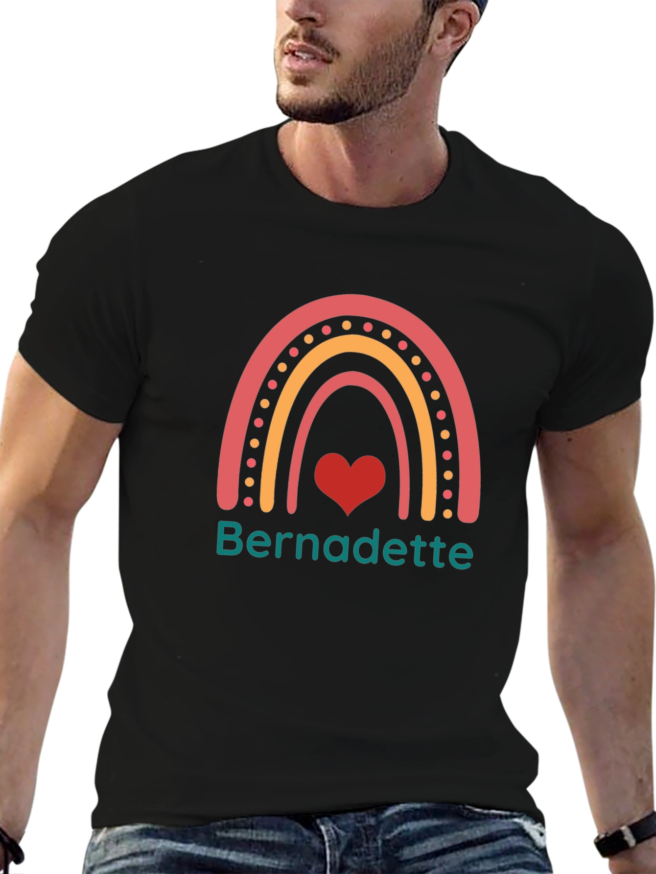 Bernadette Rainbow Heart T-Shirt