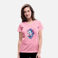 Floral Enchantment: Unicorn in Water Waves Splash
