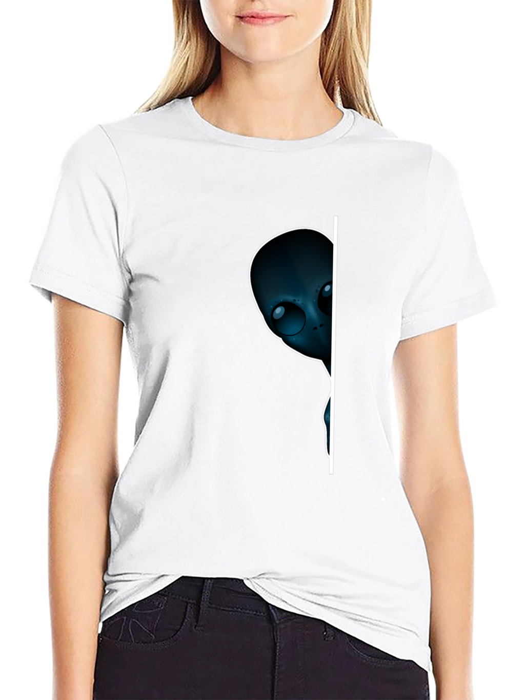 Alien Peek-a-Boo Graphic T-Shirt