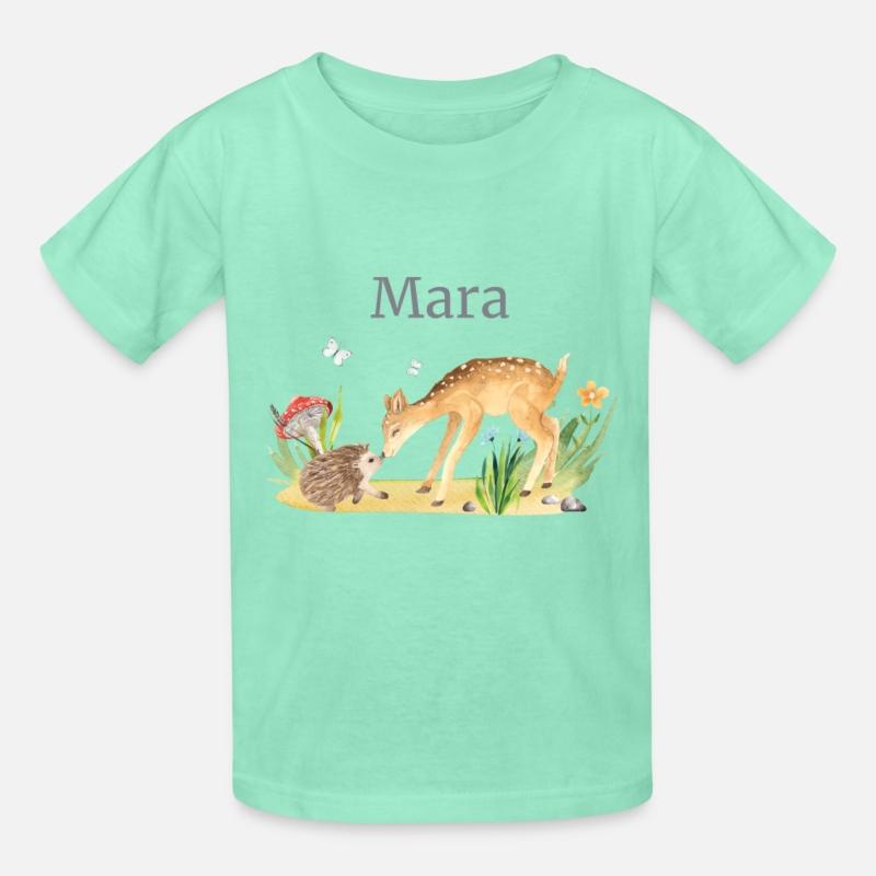 Forest Animal Deer Hedgehog Flowers Name Mara
