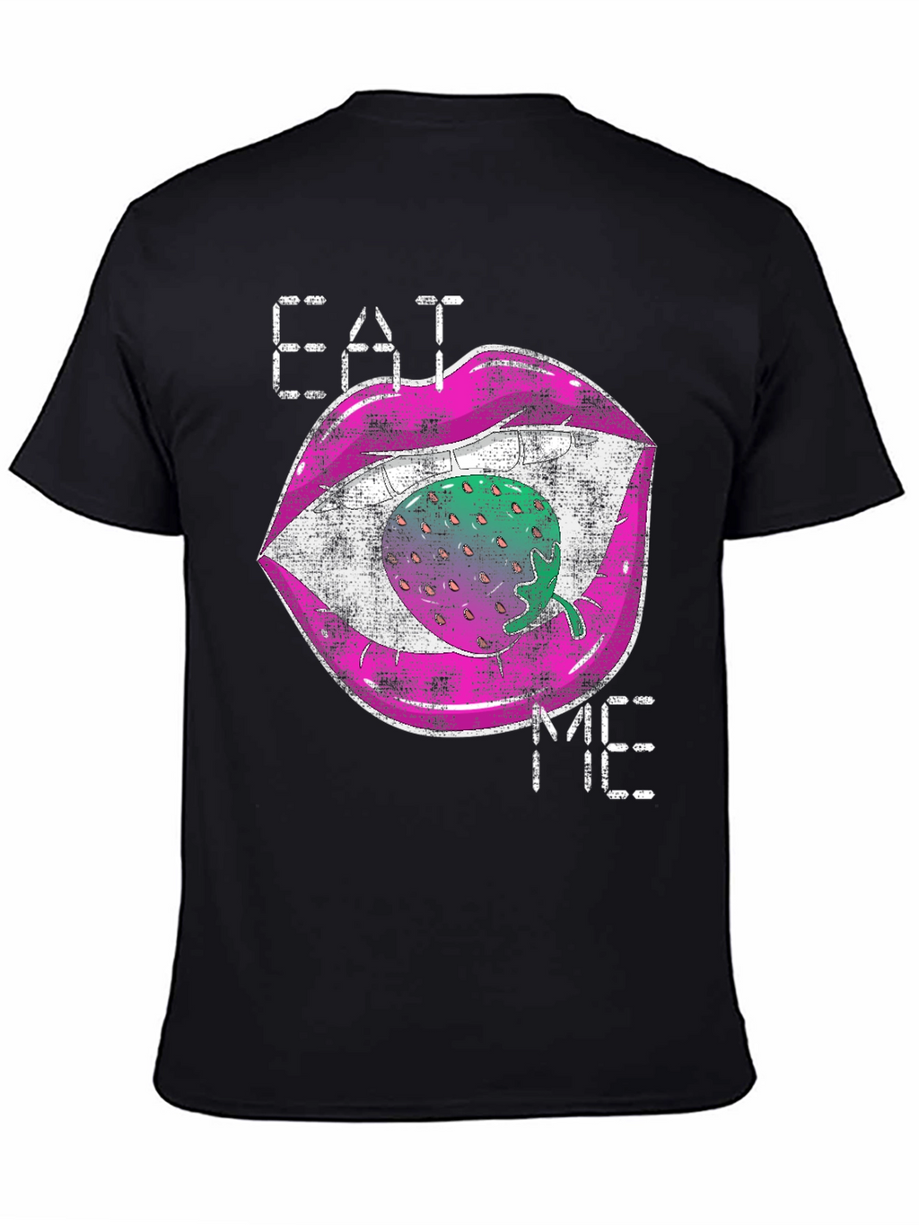Eat Me Strawberry Lips Graphic Tee
