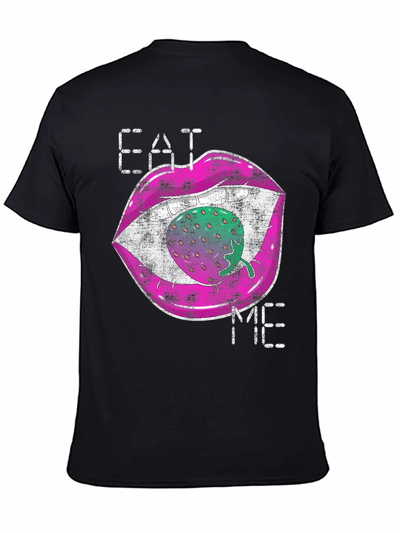 Eat Me Strawberry Lips Graphic Tee