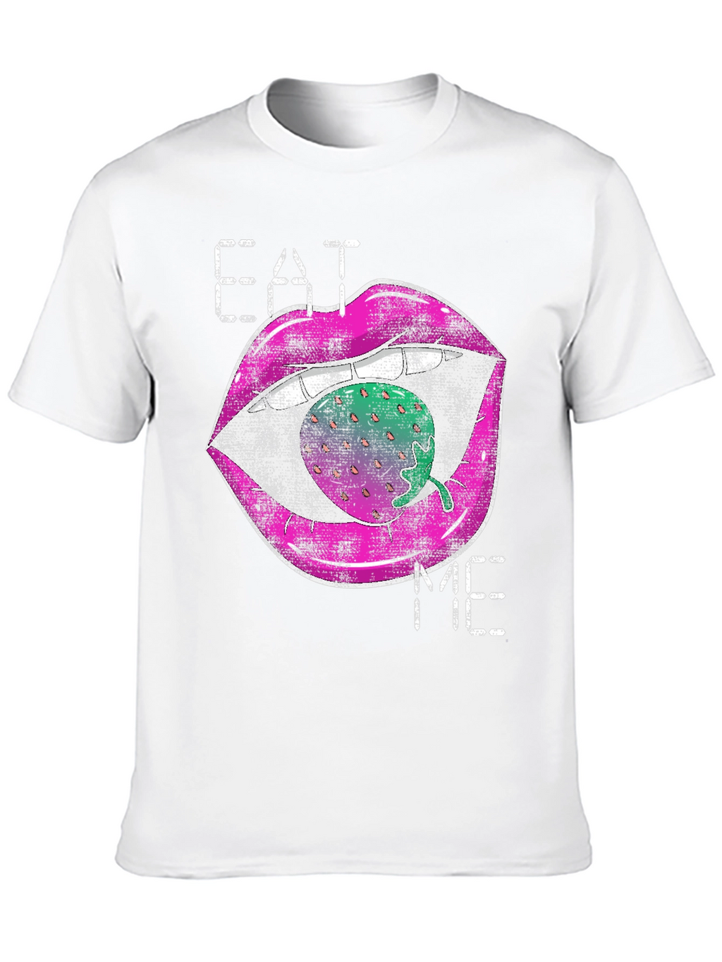 Eat Me Strawberry Lips Graphic Tee