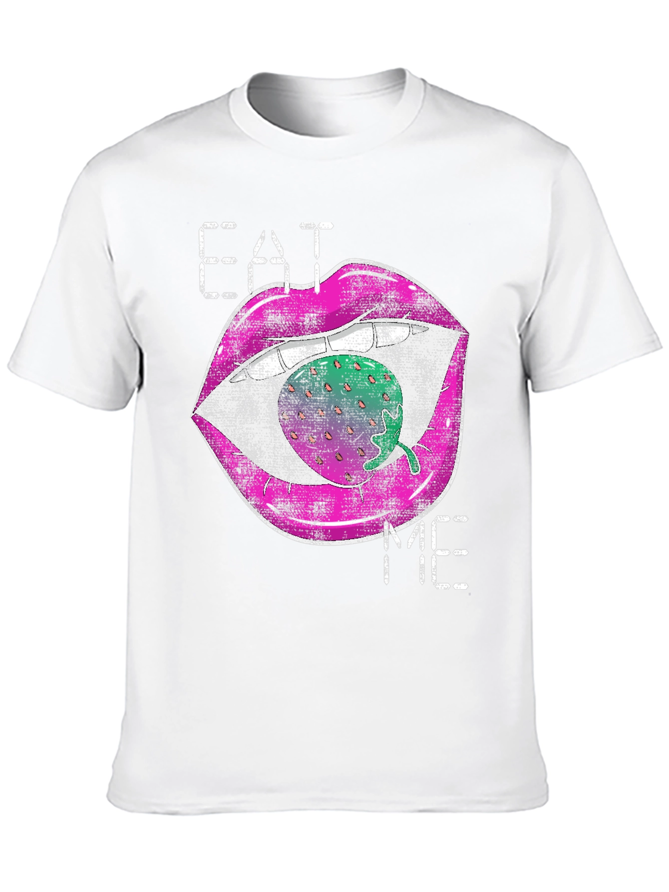 Eat Me Strawberry Lips Graphic Tee
