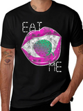 Eat Me Strawberry Lips Graphic Tee
