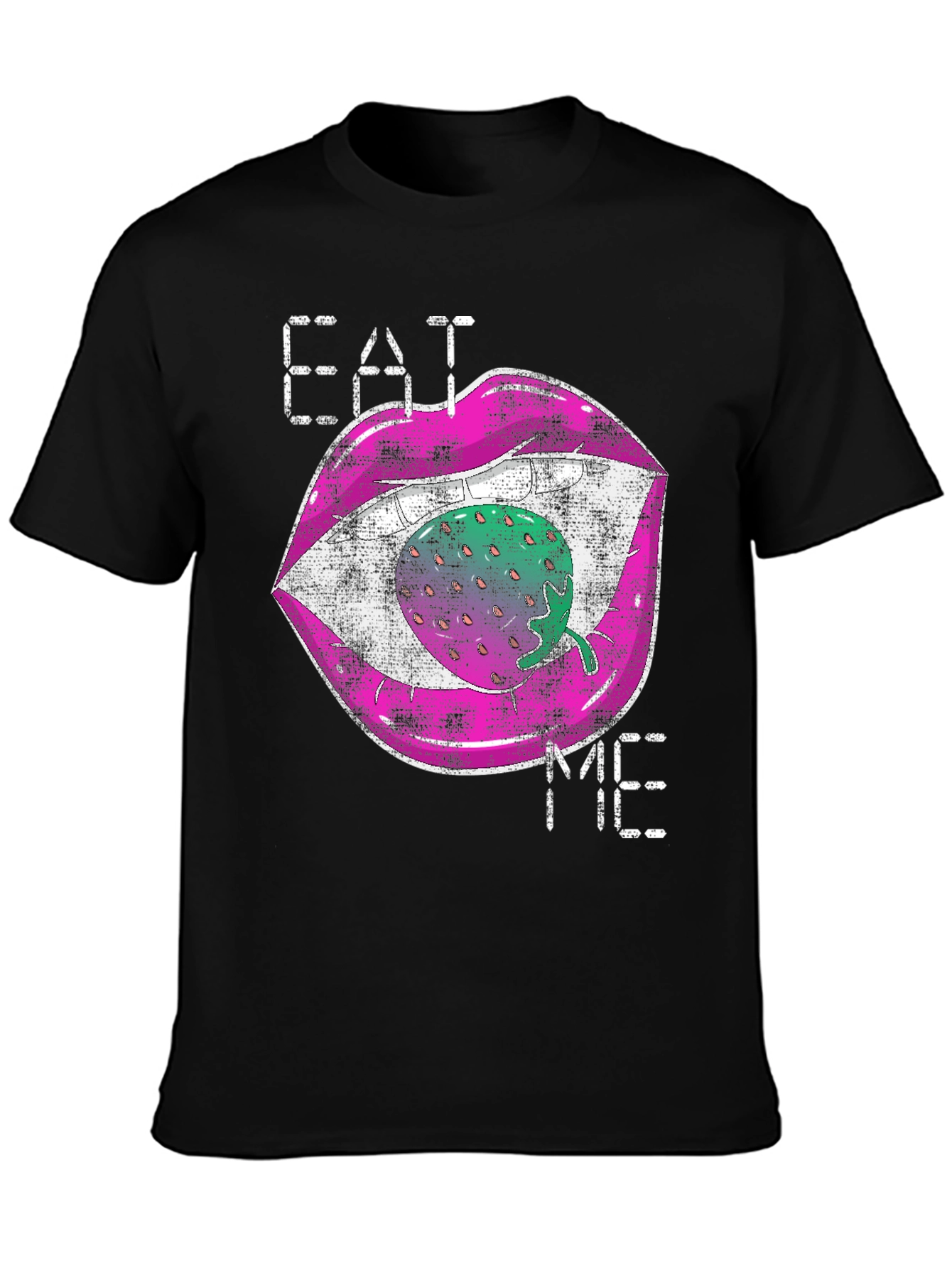 Eat Me Strawberry Lips Graphic Tee