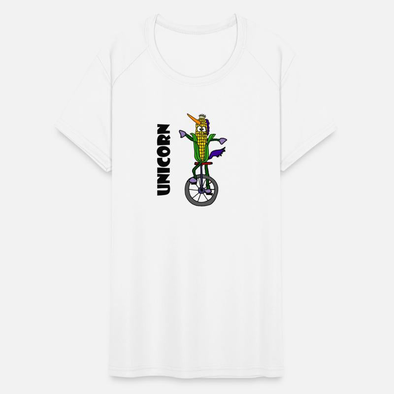 Funny Ear of Corn Riding Unicycle Unicorn Pun