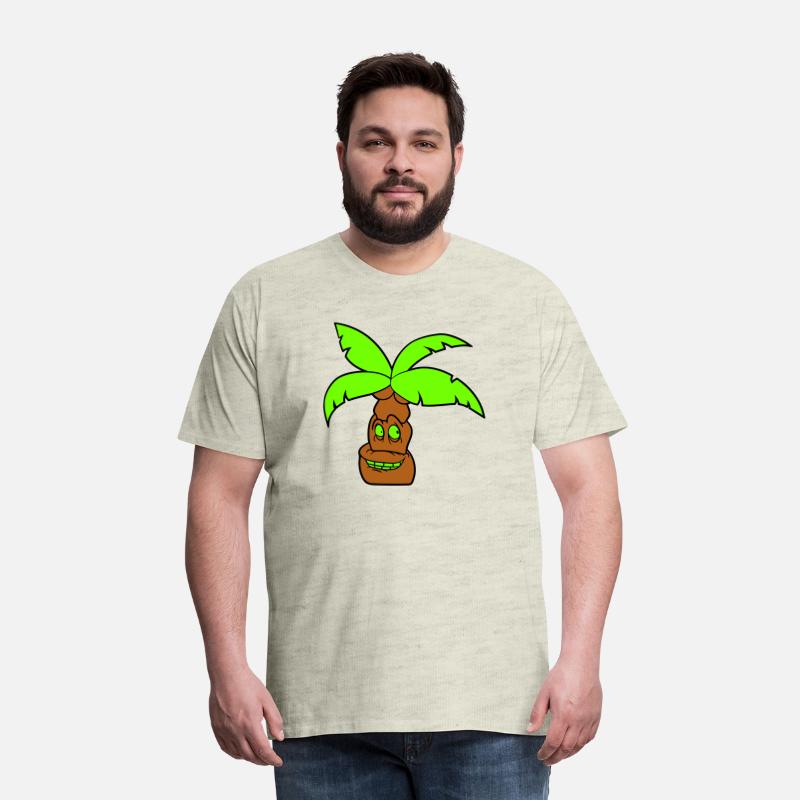Funny Palm Face Island Vacation Happy Fun Comic