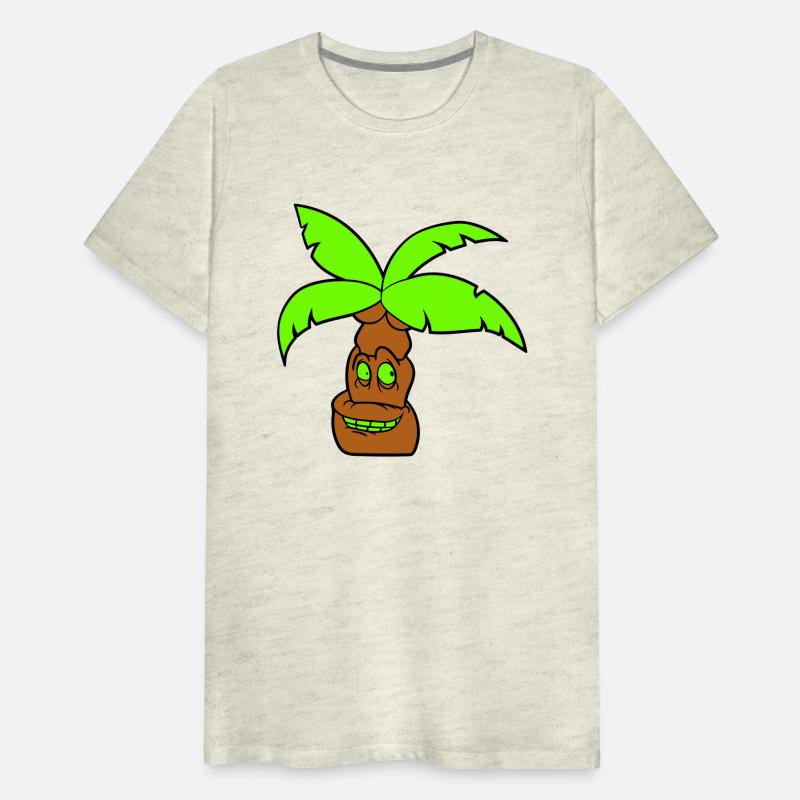 Funny Palm Face Island Vacation Happy Fun Comic