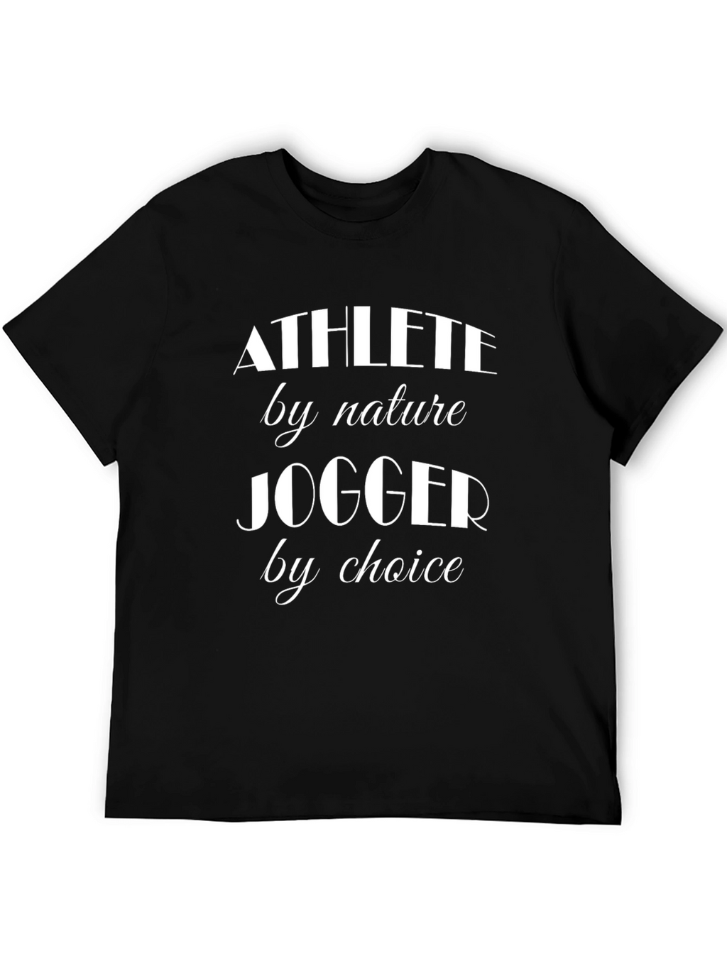 Athlete Jogger T-Shirt - Black Casual Tee
