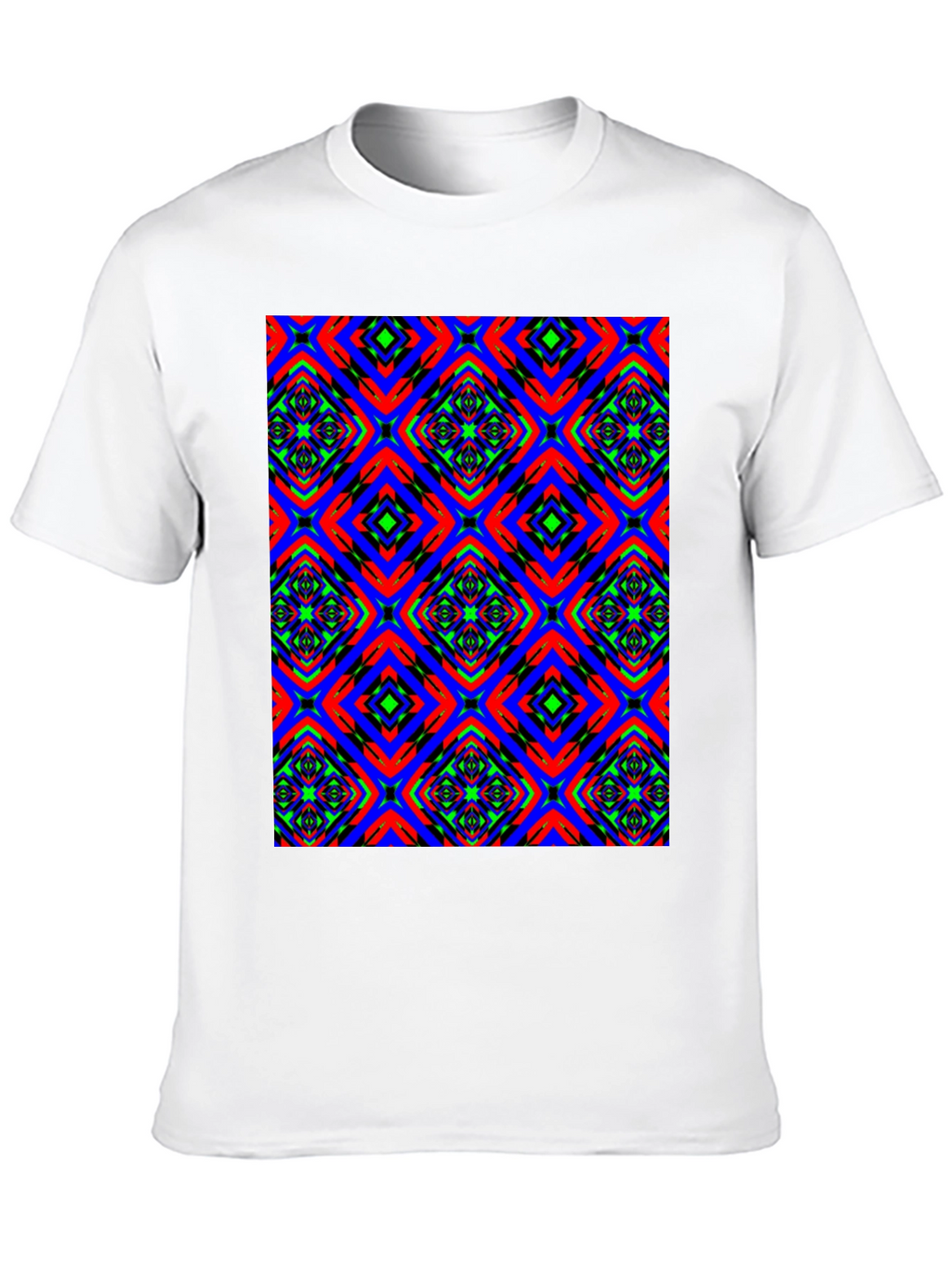 Vibrant Patterned Black T-Shirt
