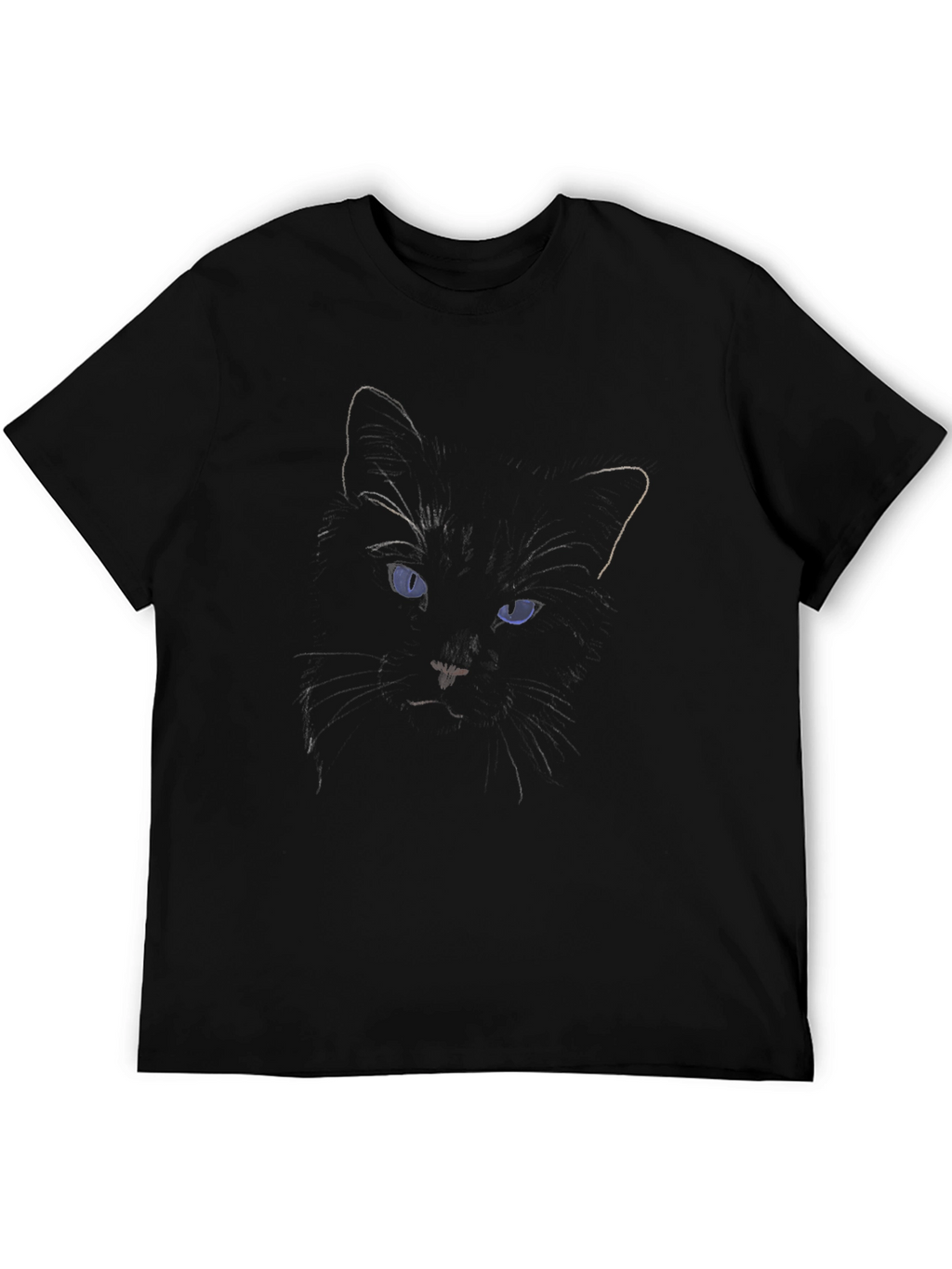 Black Cat Eyes Graphic T-Shirt - Mens