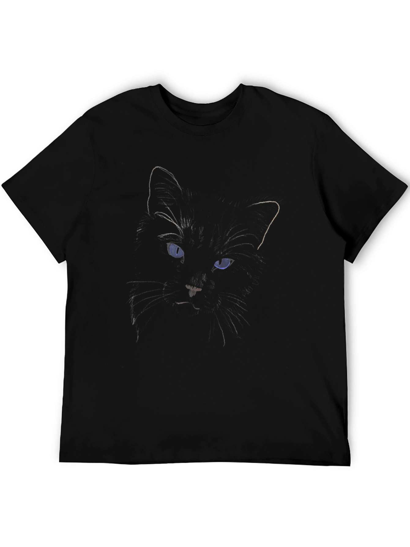 Black Cat Eyes Graphic T-Shirt - Mens