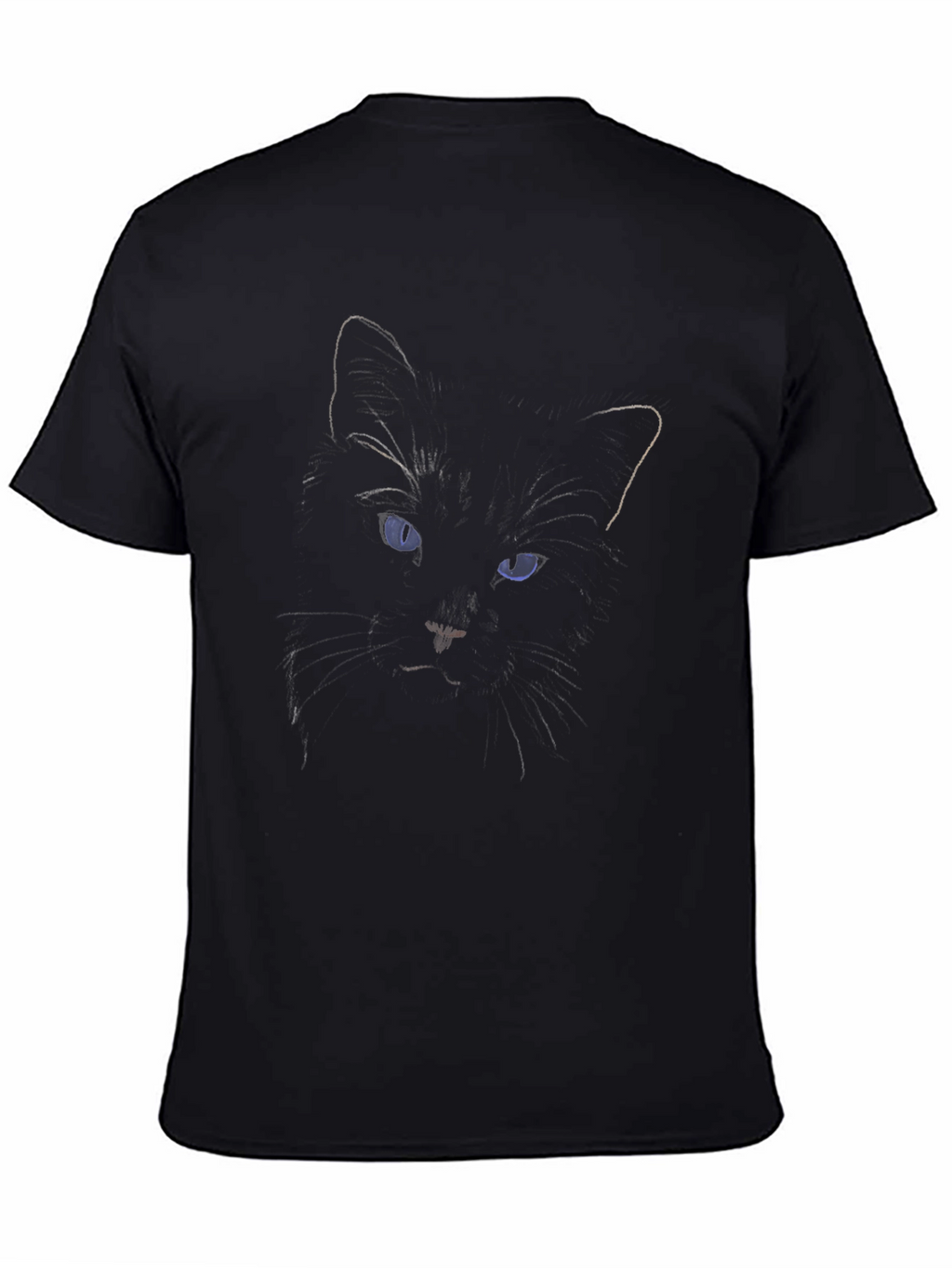 Black Cat Eyes Graphic T-Shirt - Mens