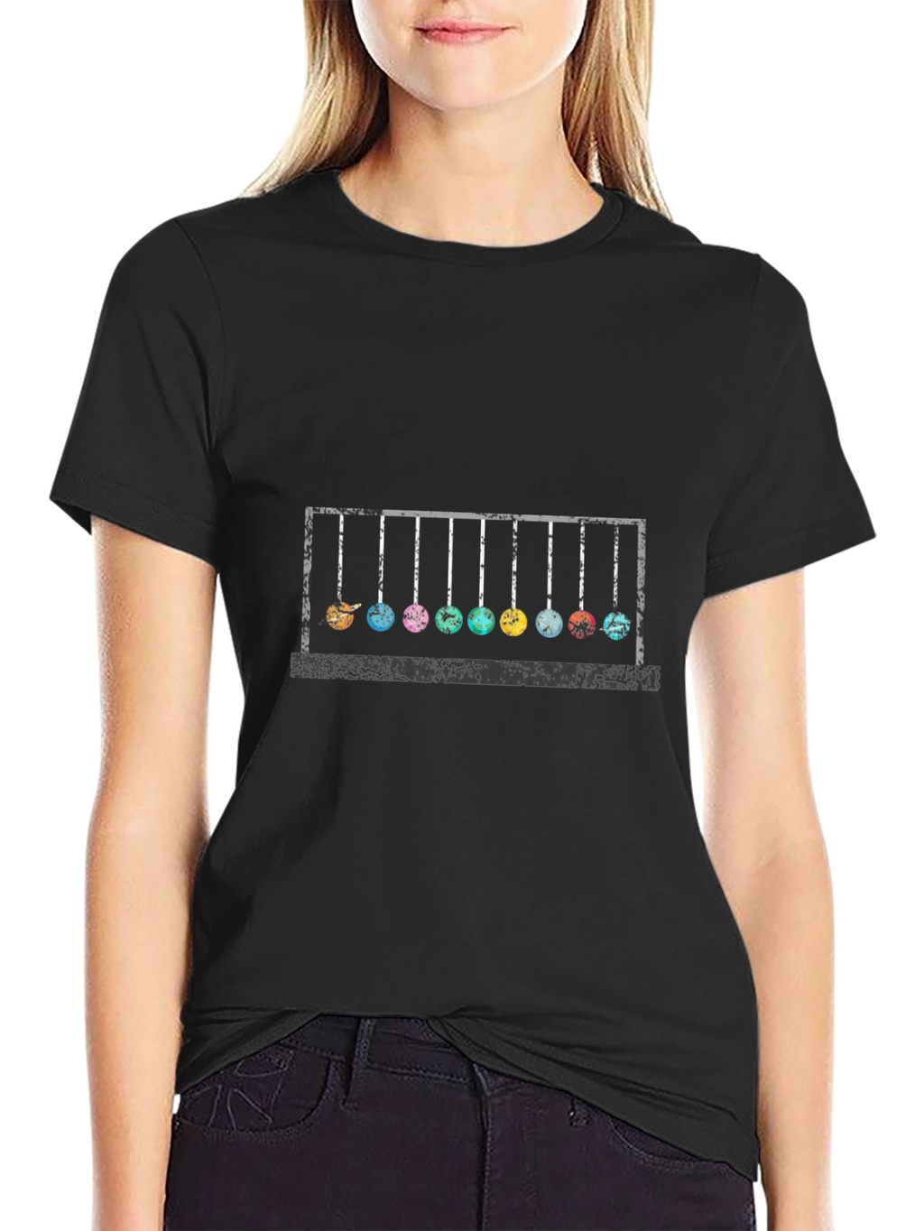 Newtons Cradle Graphic Tee - Science T-Shirt