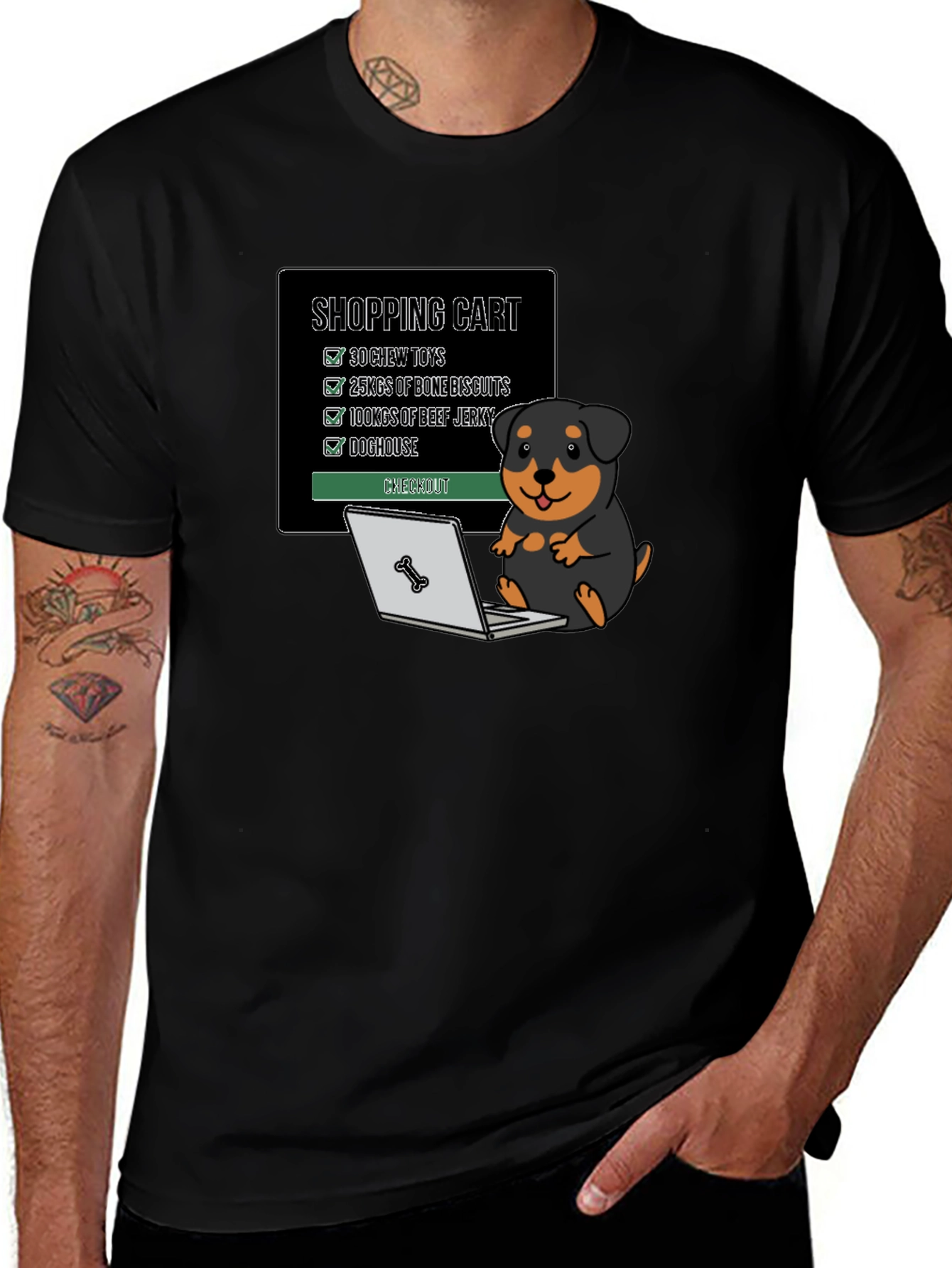 Dog Lover Shopping Cart T-Shirt