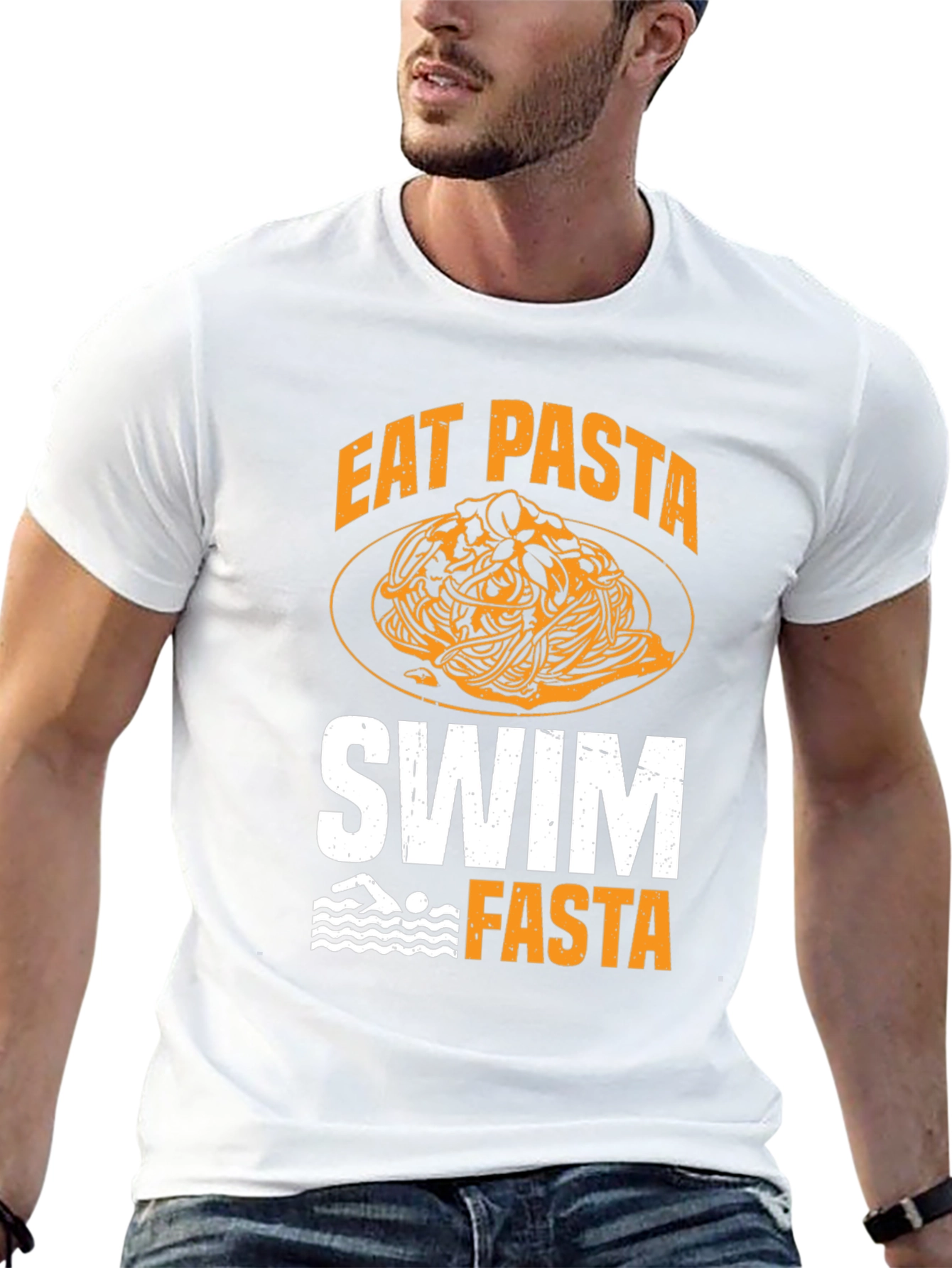 Eat Pasta Swim Fasta Graphic T-Shirt