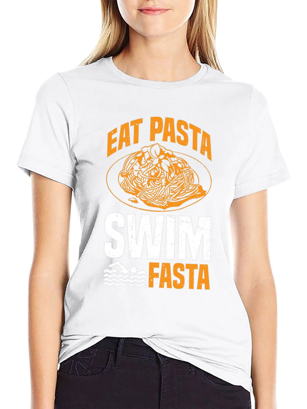 Eat Pasta Swim Fasta Graphic T-Shirt
