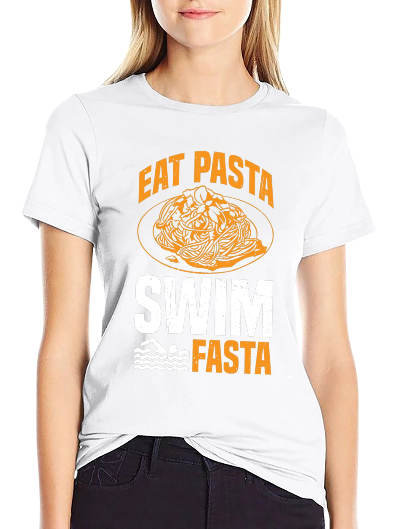 Eat Pasta Swim Fasta Graphic T-Shirt