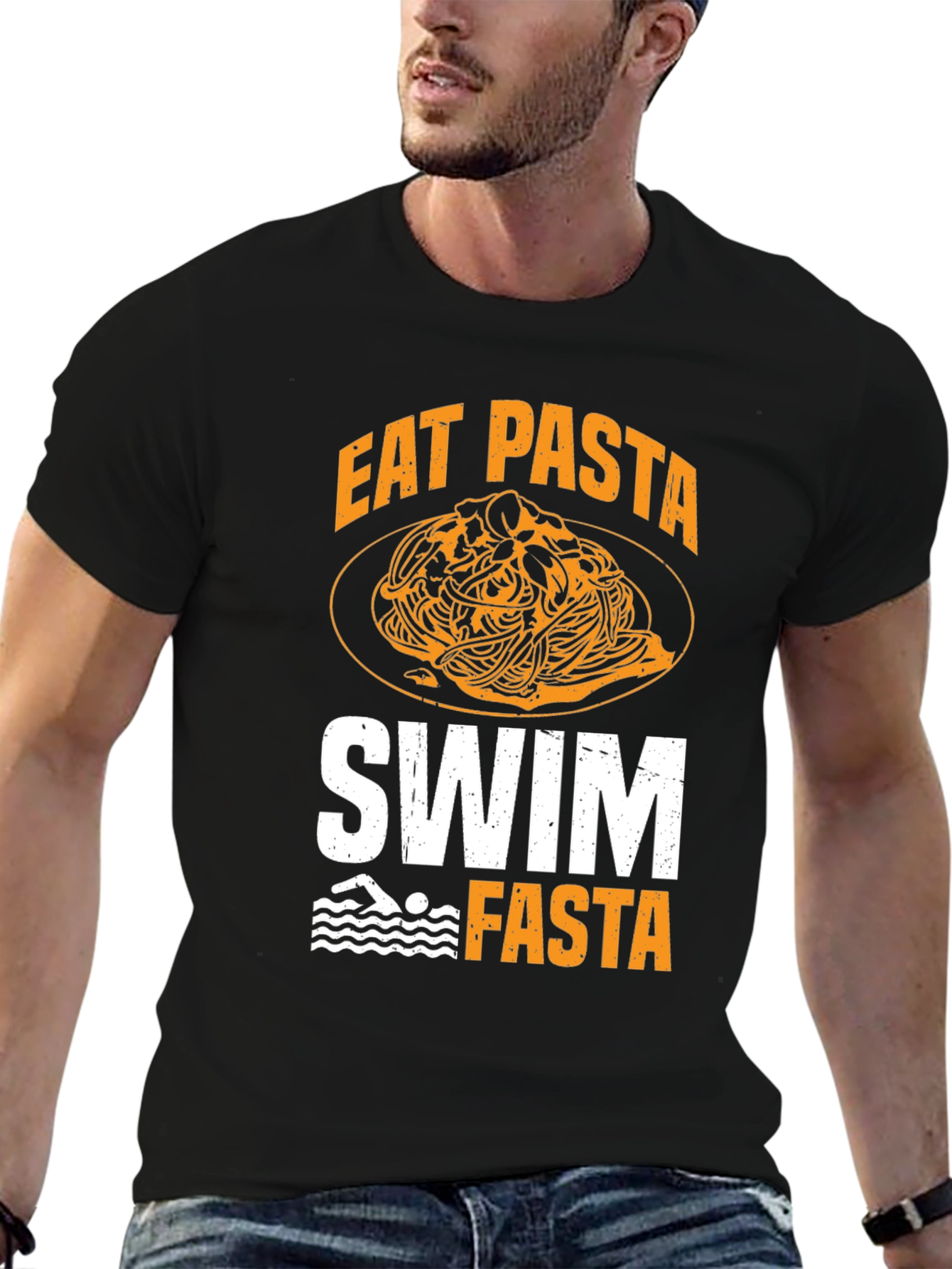 Eat Pasta Swim Fasta Graphic T-Shirt