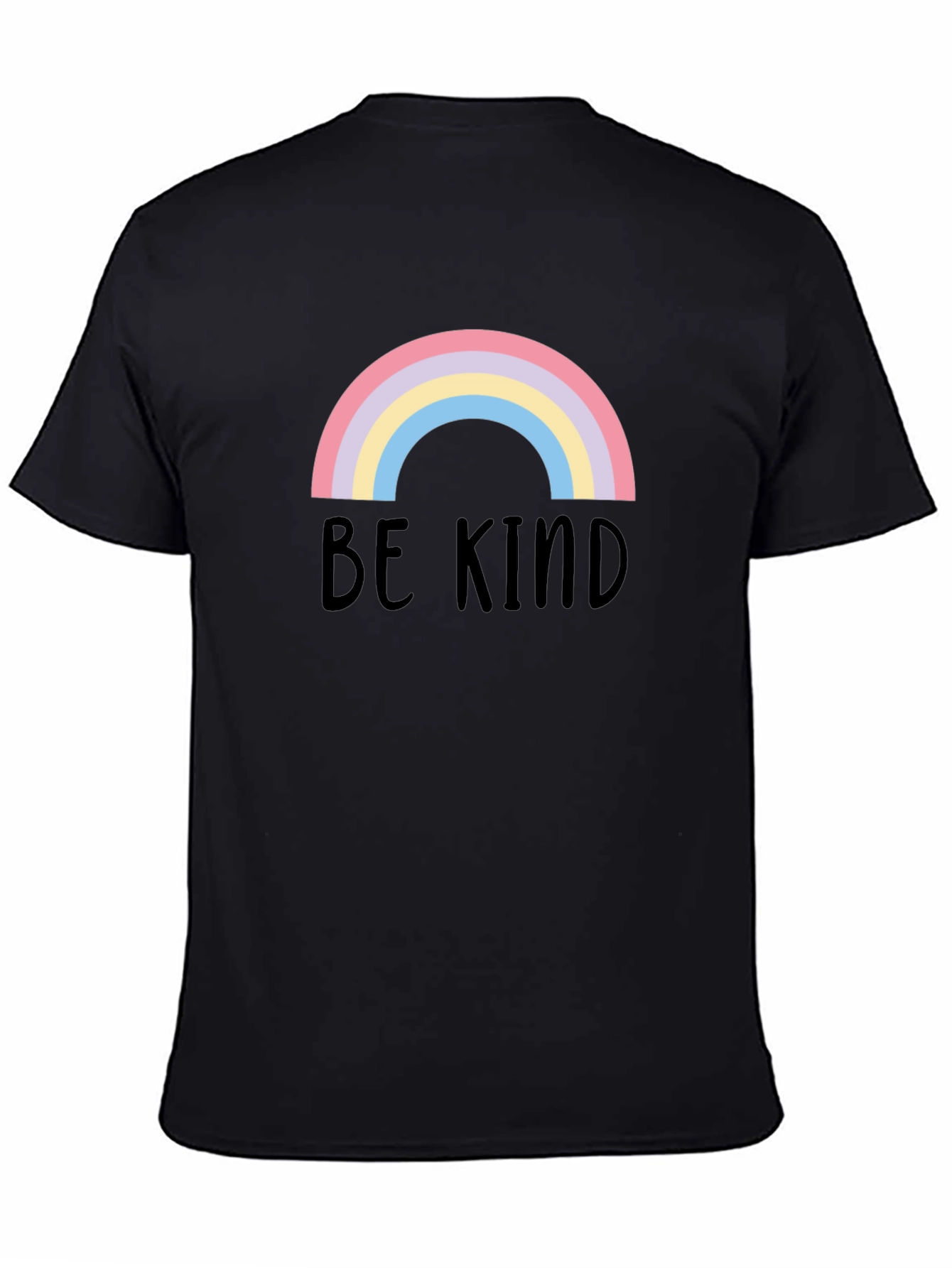 Be Kind Rainbow Graphic Tee - Black