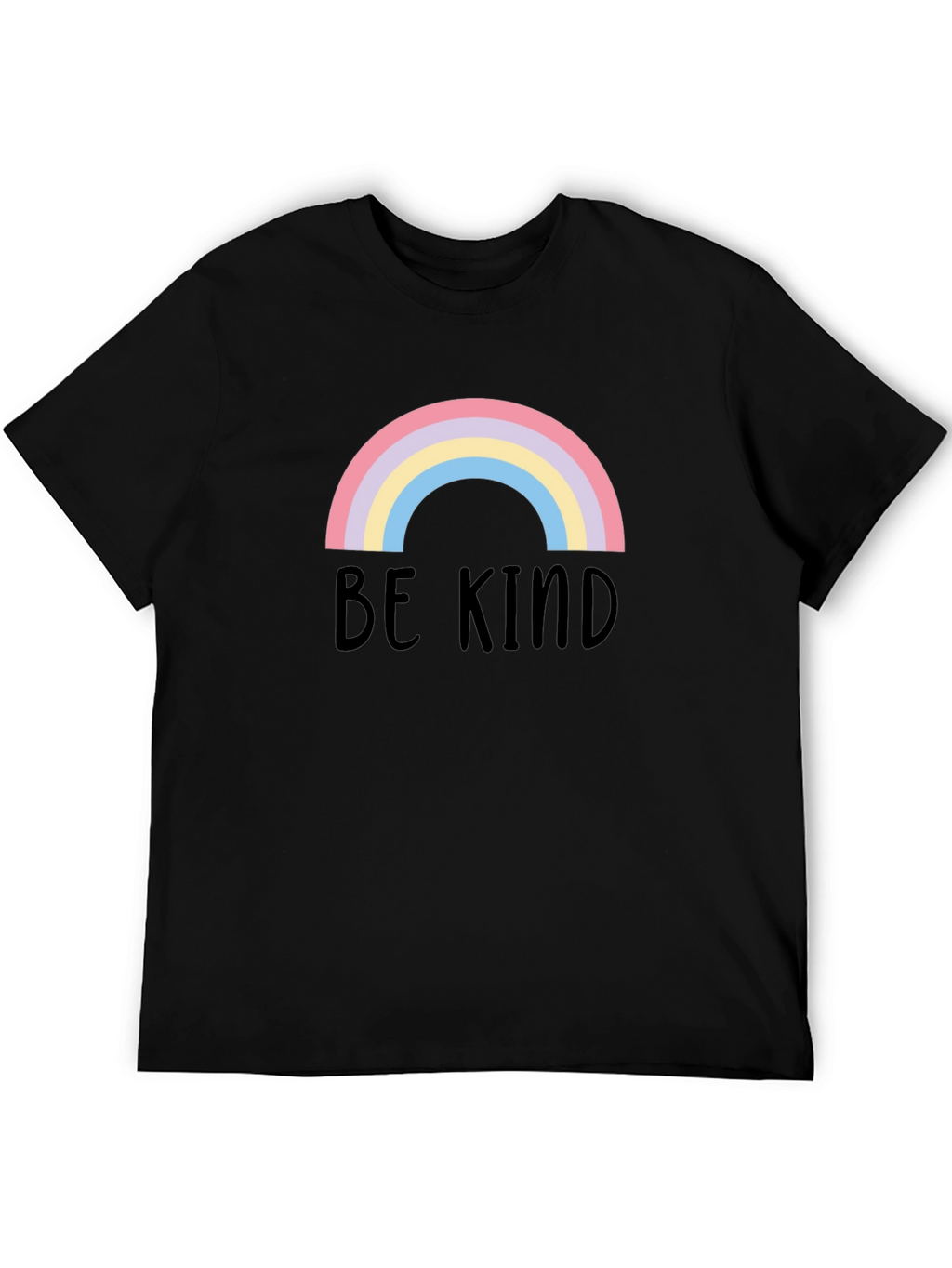 Be Kind Rainbow Graphic Tee - Black
