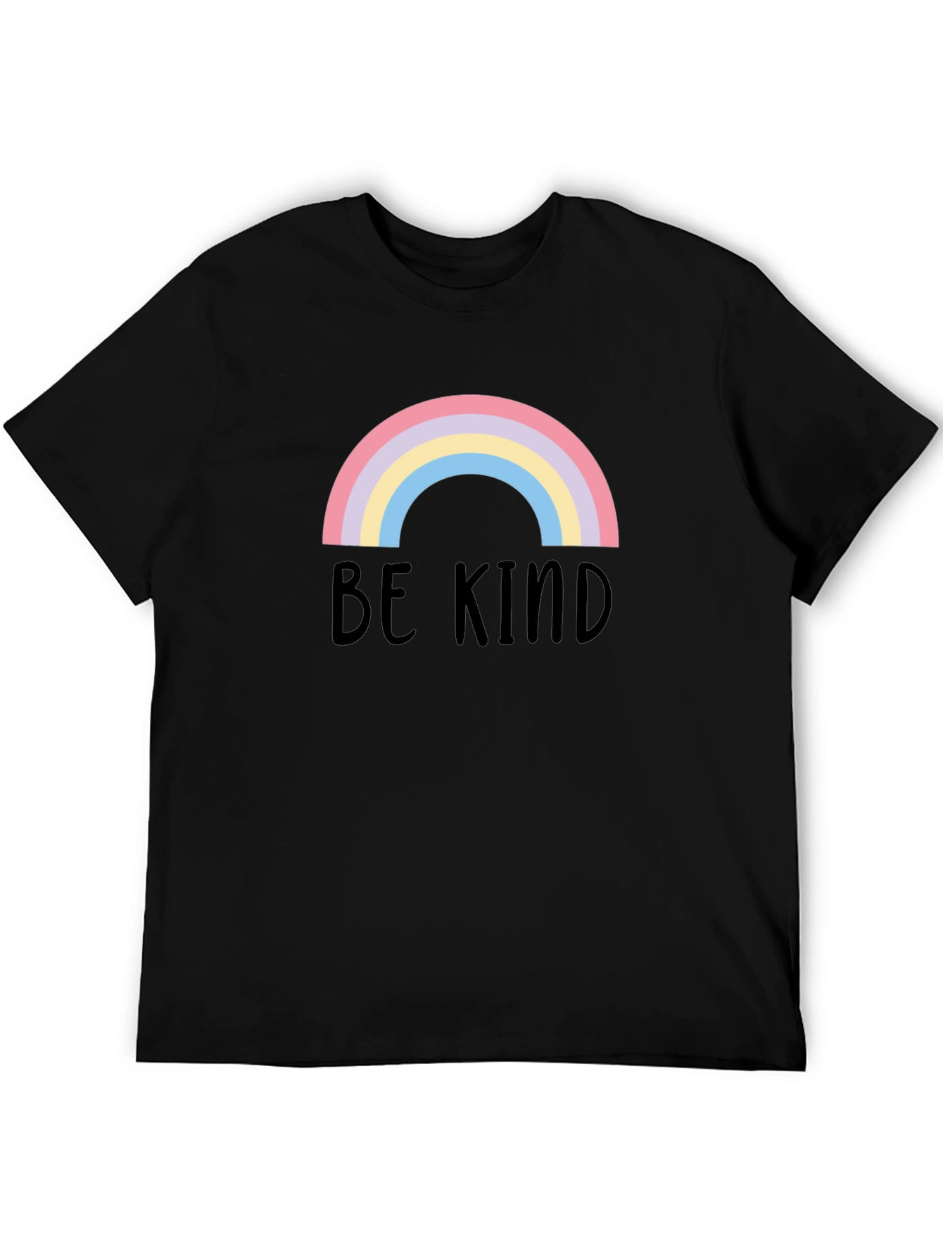 Be Kind Rainbow Graphic Tee - Black
