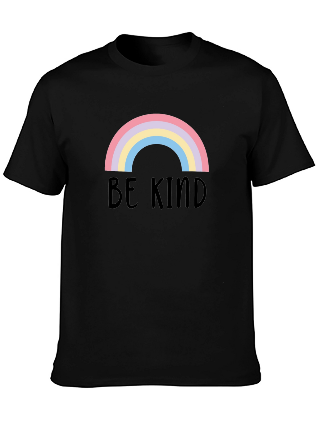 Be Kind Rainbow Graphic Tee - Black
