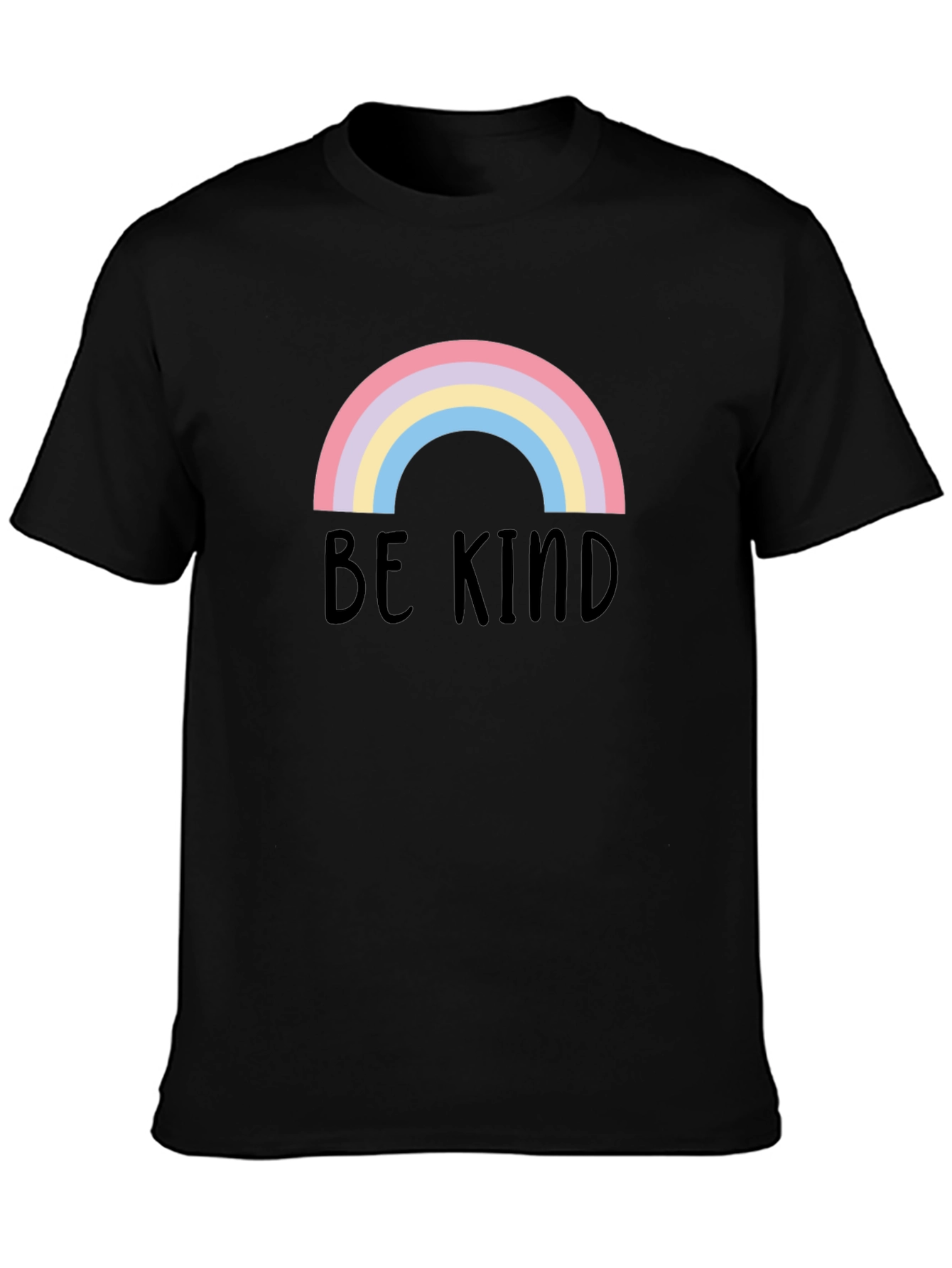 Be Kind Rainbow Graphic Tee - Black