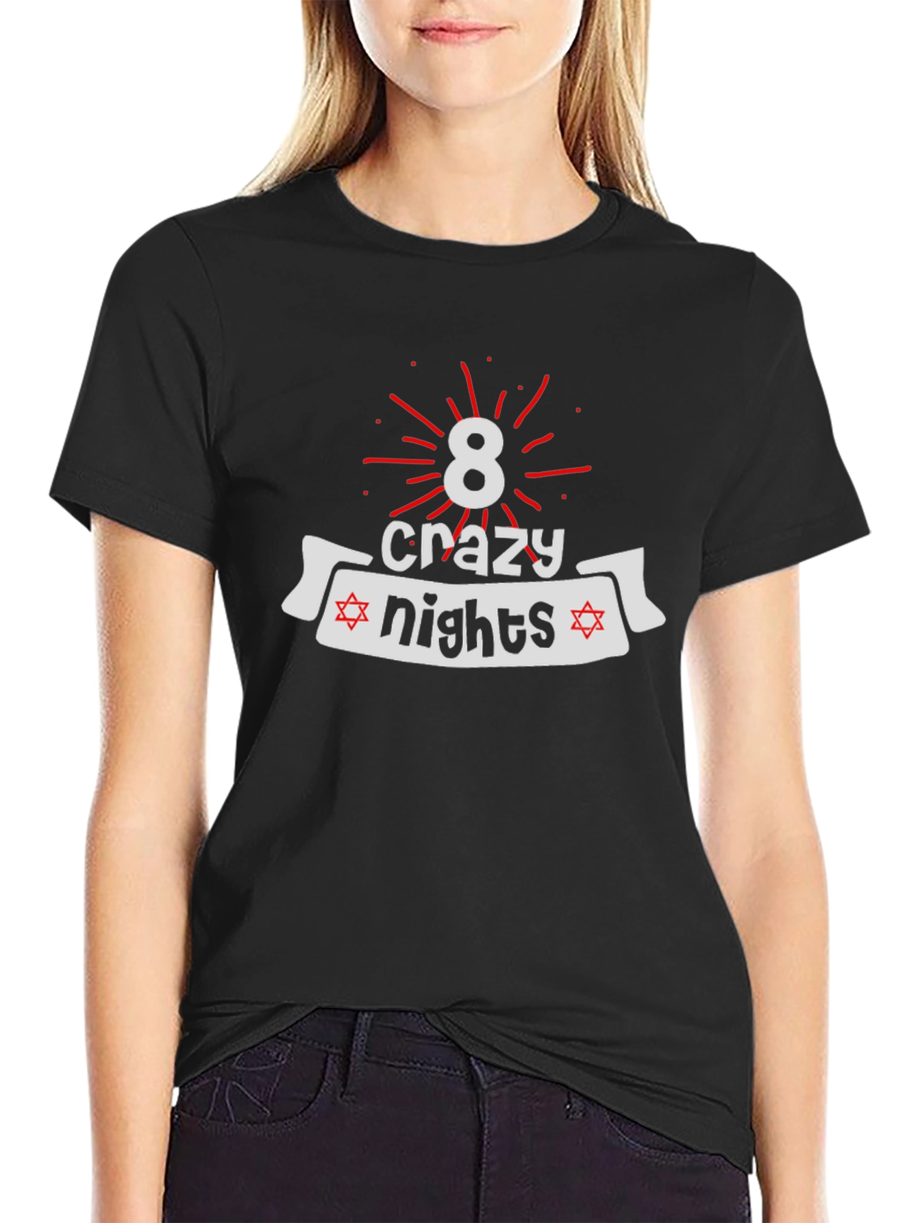 8 Crazy Nights Mens Graphic T-Shirt - Holiday Hanukkah Tee