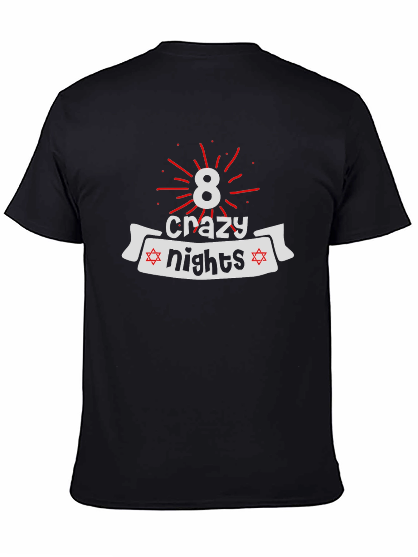 8 Crazy Nights Mens Graphic T-Shirt - Holiday Hanukkah Tee
