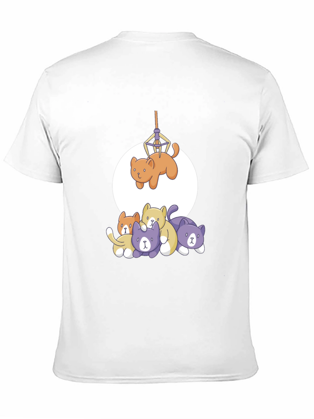 Funny Cat Graphic Tee - Black