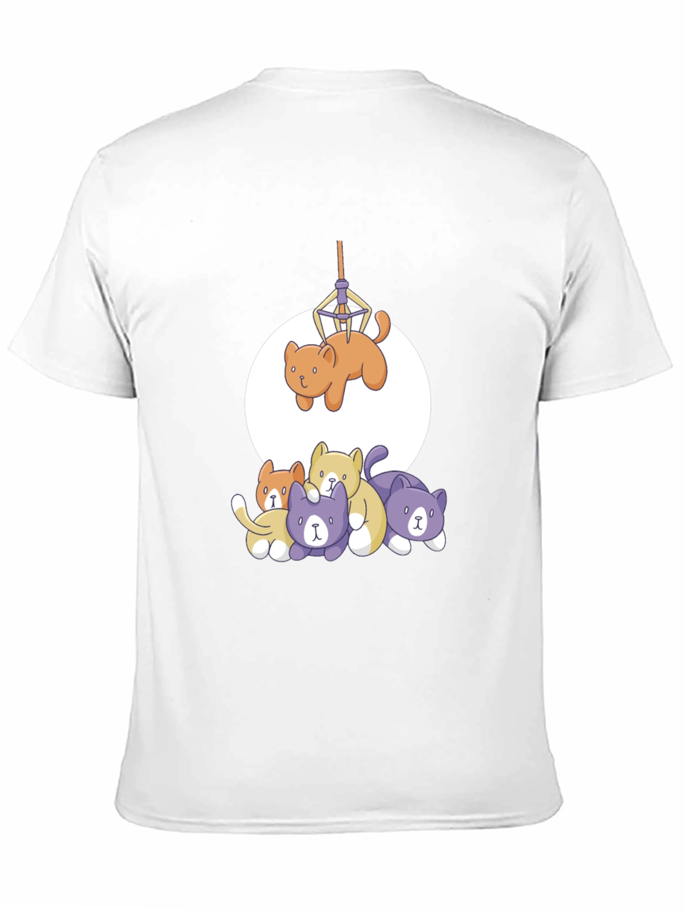 Funny Cat Graphic Tee - Black