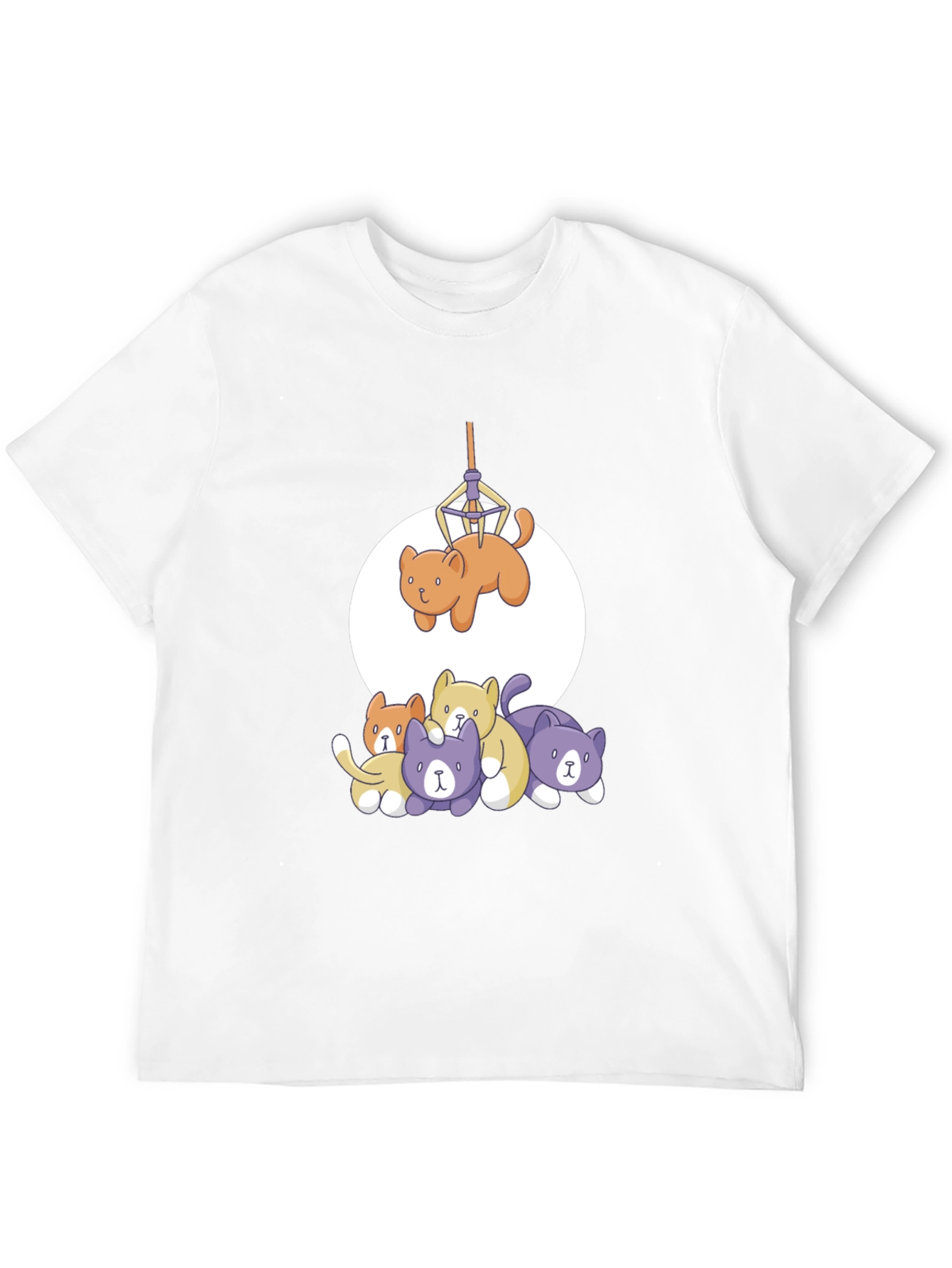 Funny Cat Graphic Tee - Black