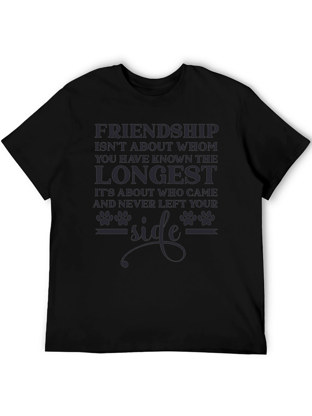 Friendship Dog Paw Print T-Shirt