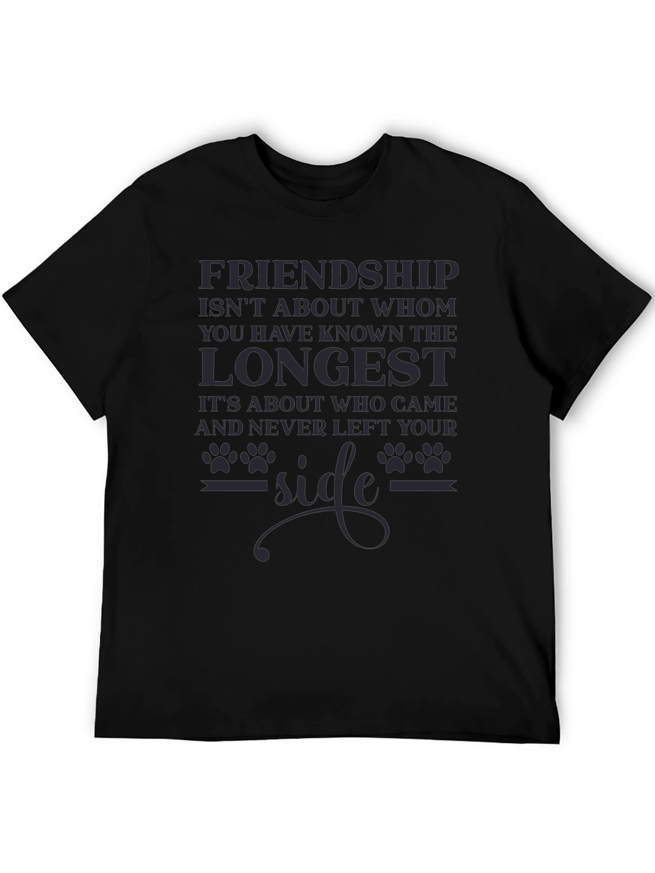 Friendship Dog Paw Print T-Shirt