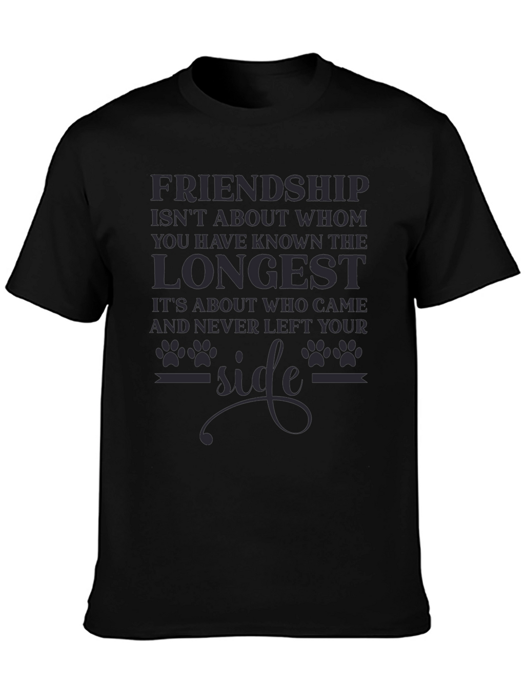 Friendship Dog Paw Print T-Shirt