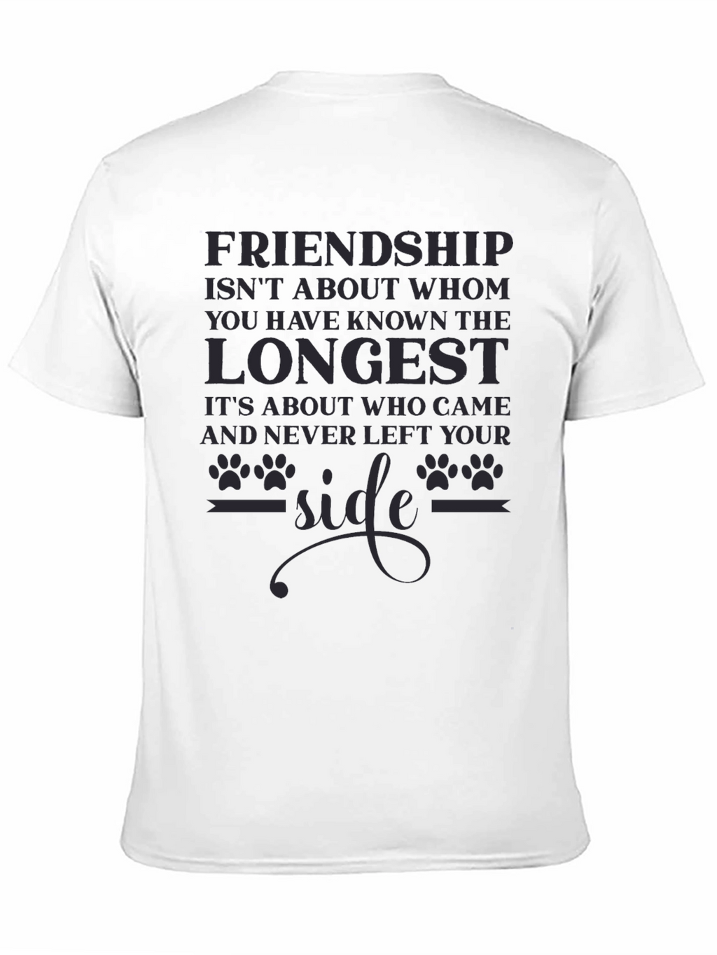 Friendship Dog Paw Print T-Shirt