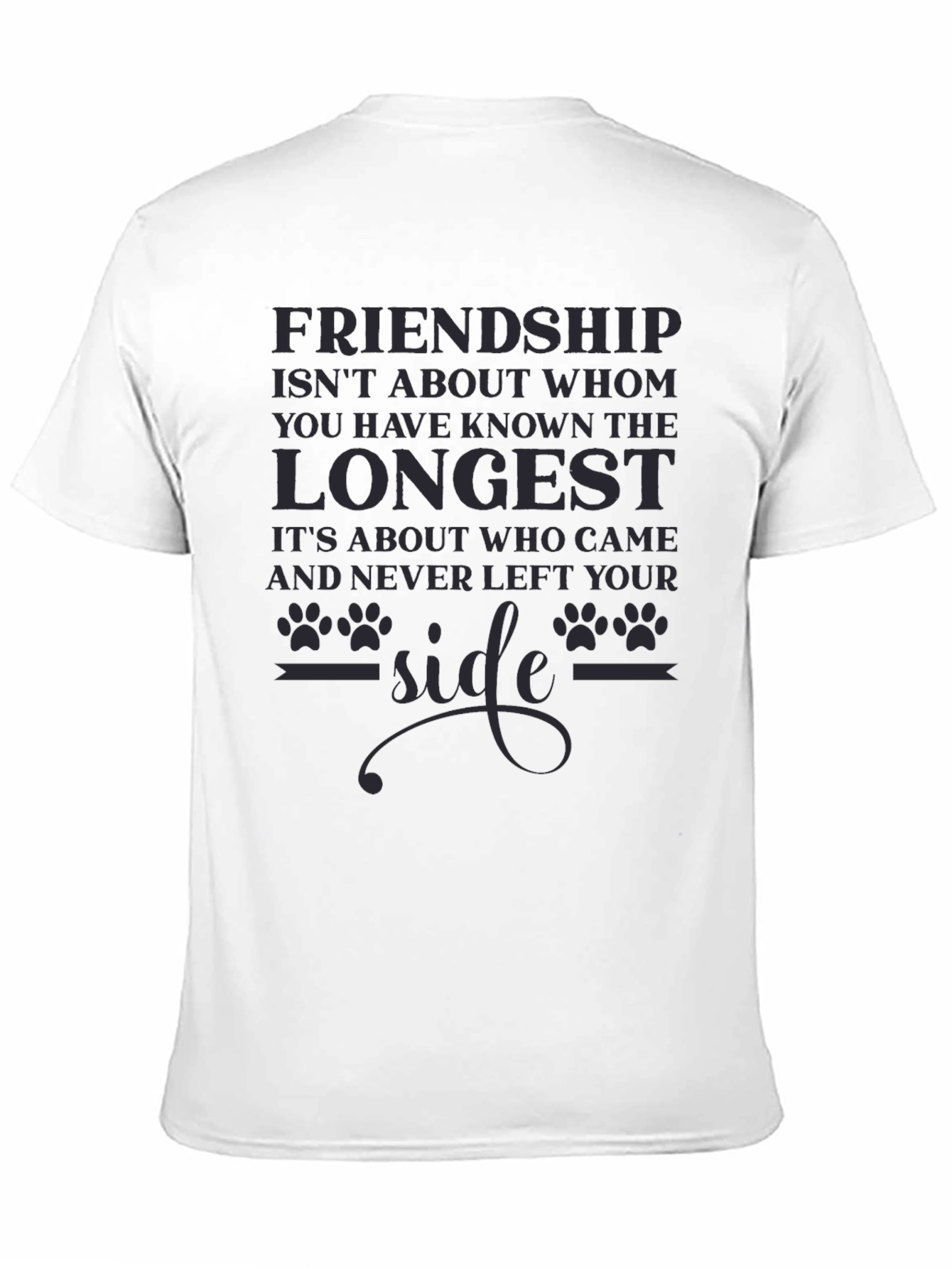 Friendship Dog Paw Print T-Shirt