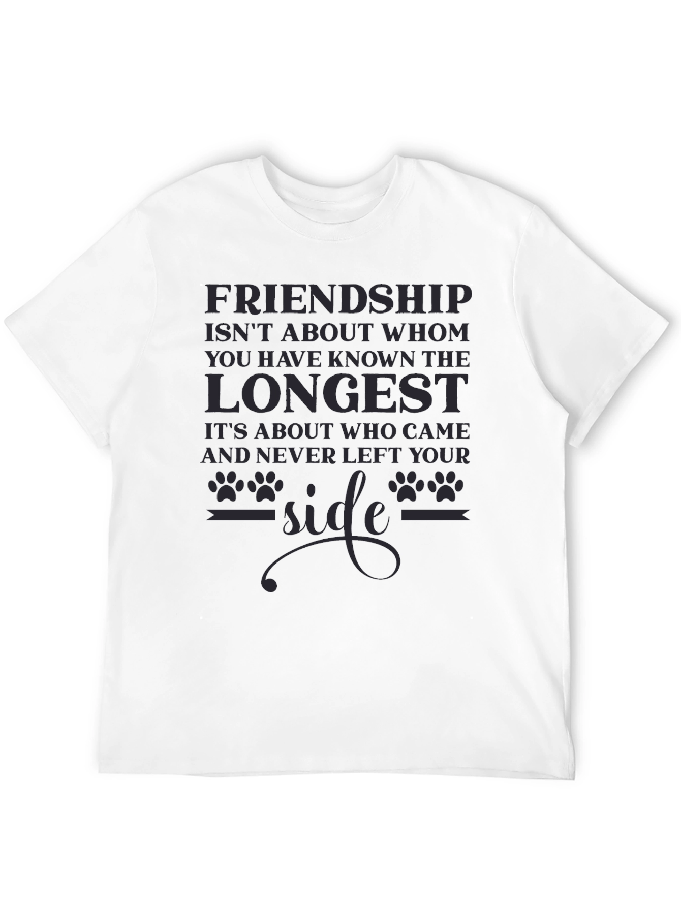 Friendship Dog Paw Print T-Shirt