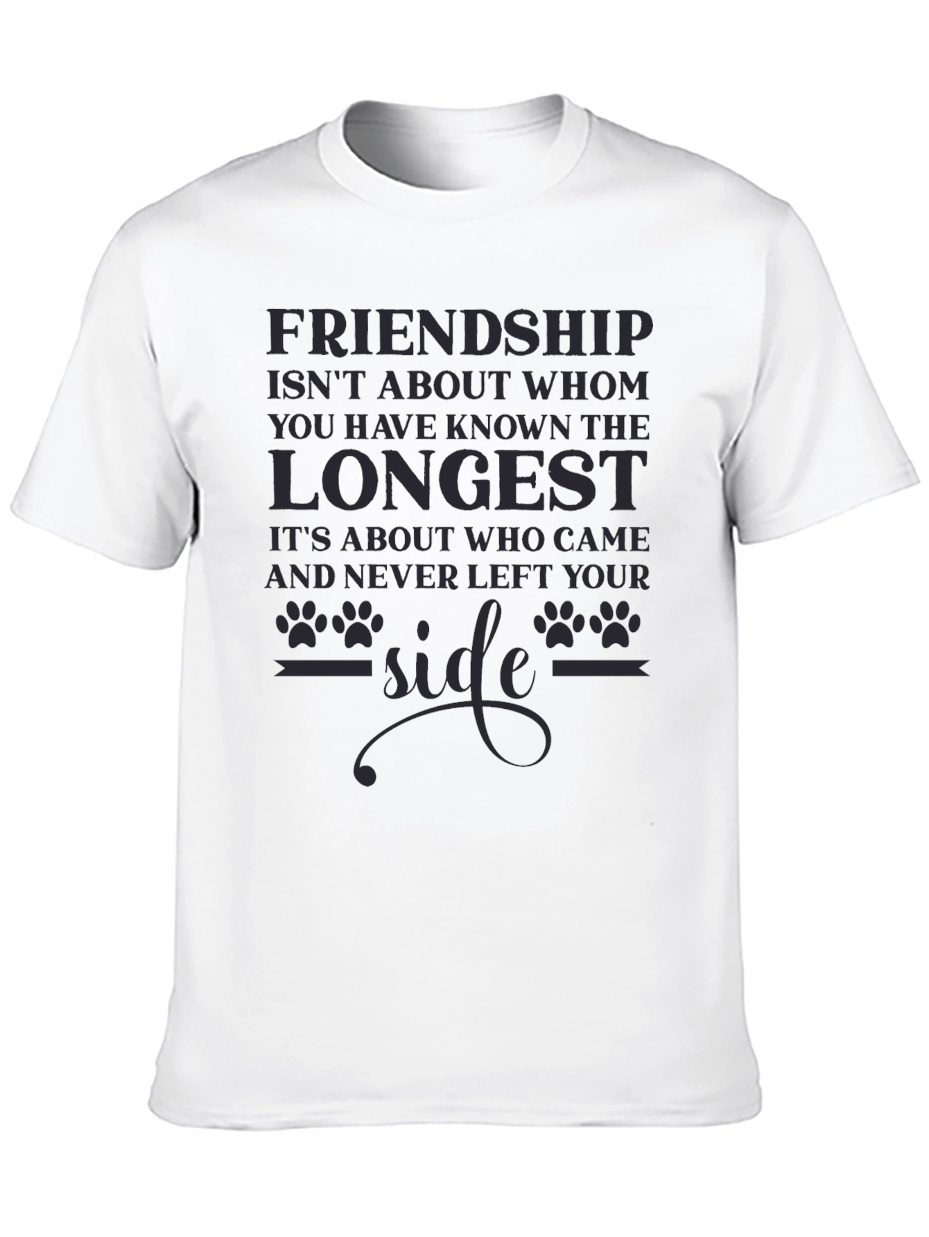 Friendship Dog Paw Print T-Shirt