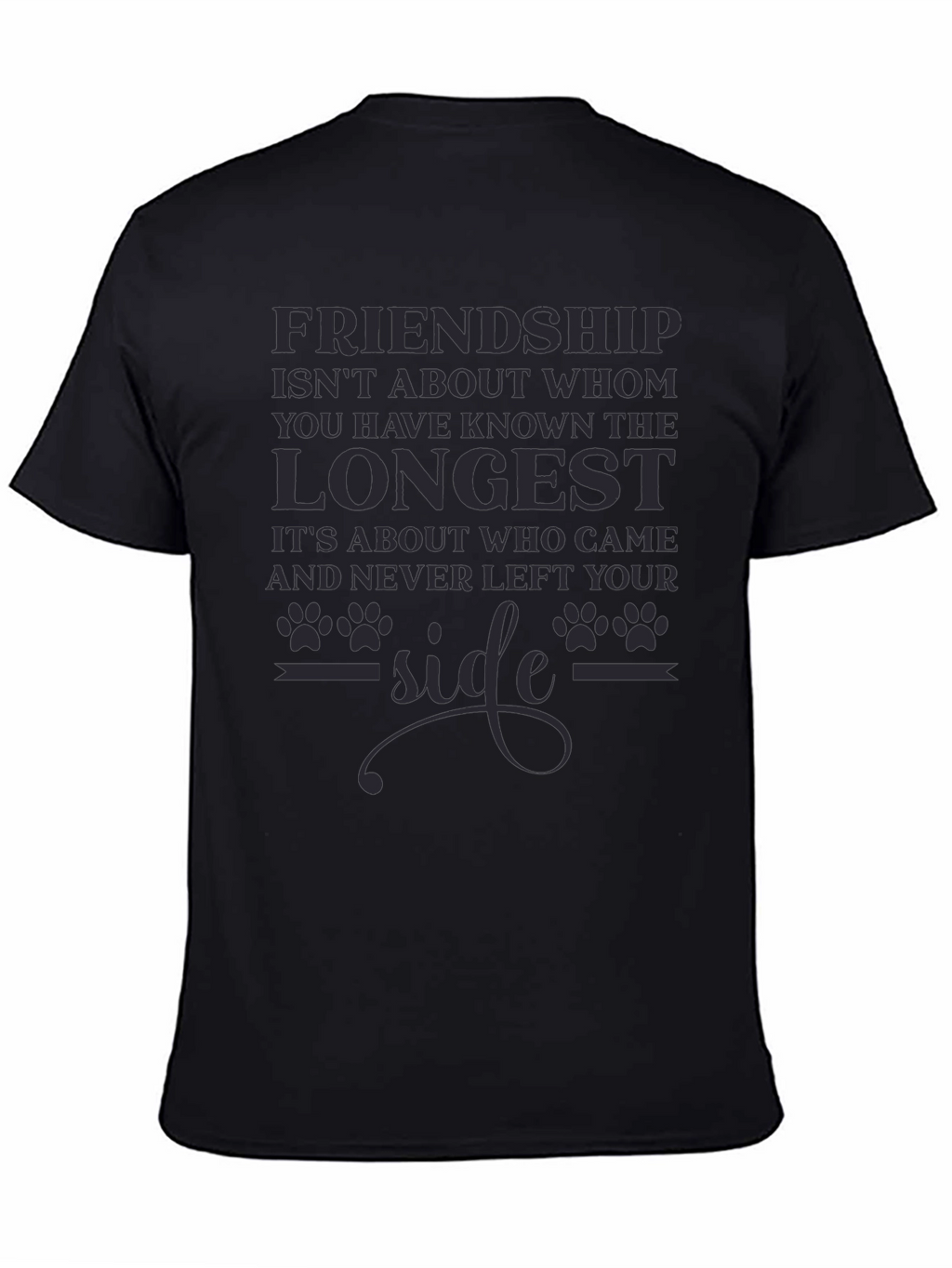 Friendship Dog Paw Print T-Shirt