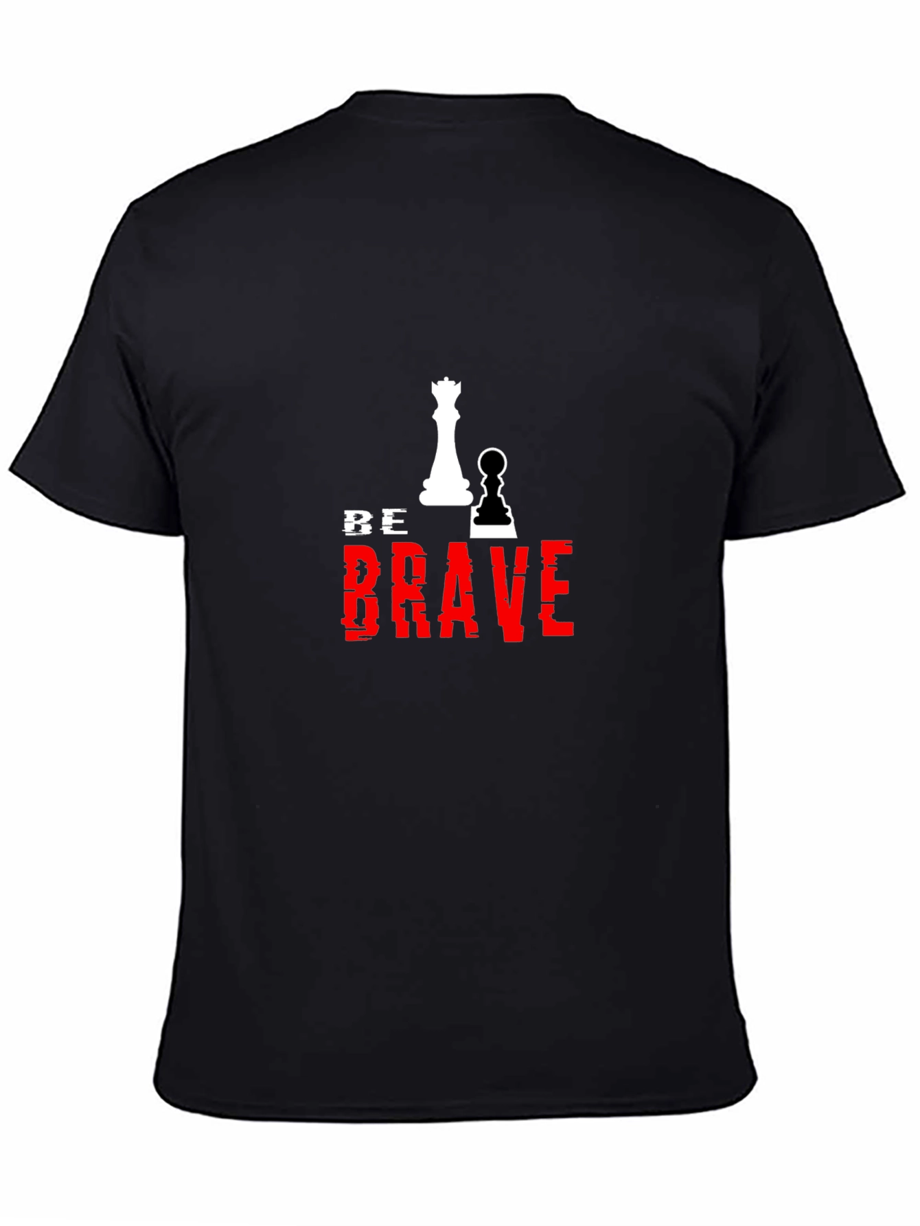Be Brave Chess T-Shirt - Black Graphic Tee